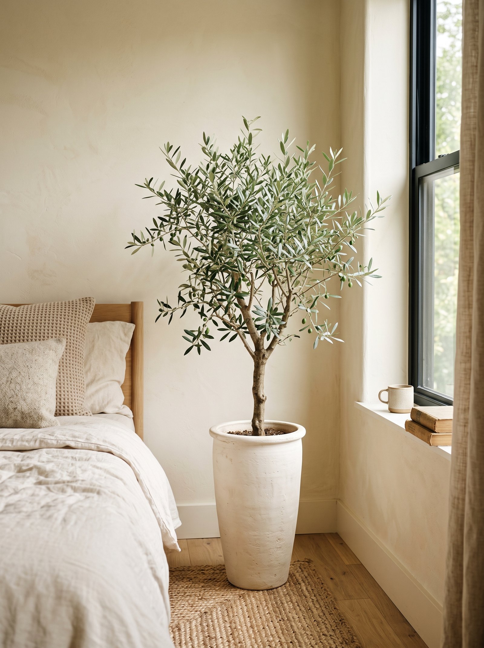 Put an olive tree in the corner