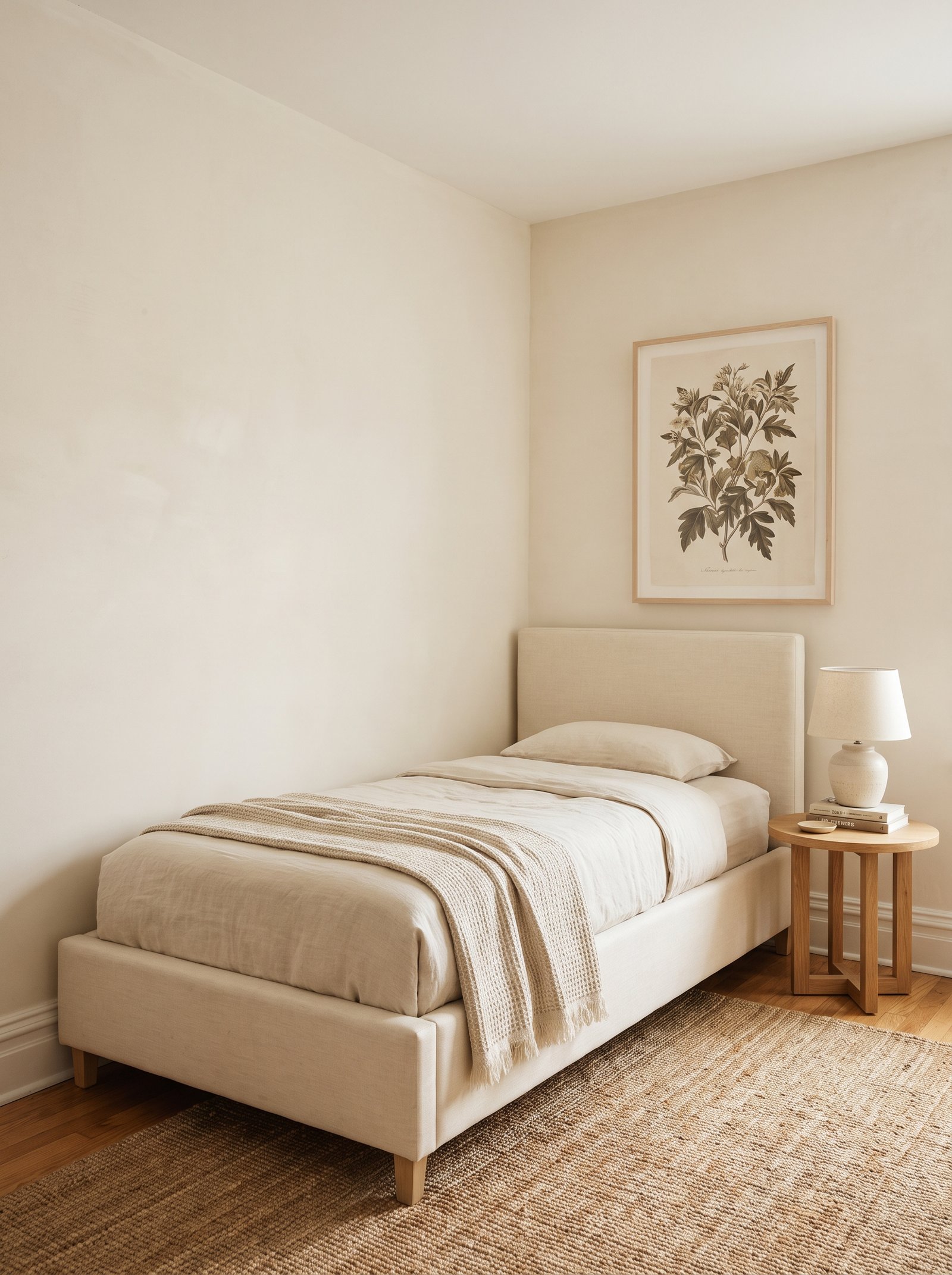 Push the bed into a corner (headboard against long wall)