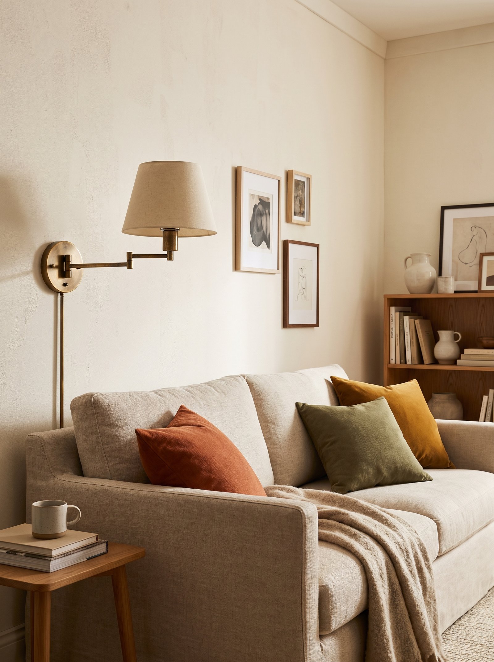 6. Float the sofa off the wall by a few inches