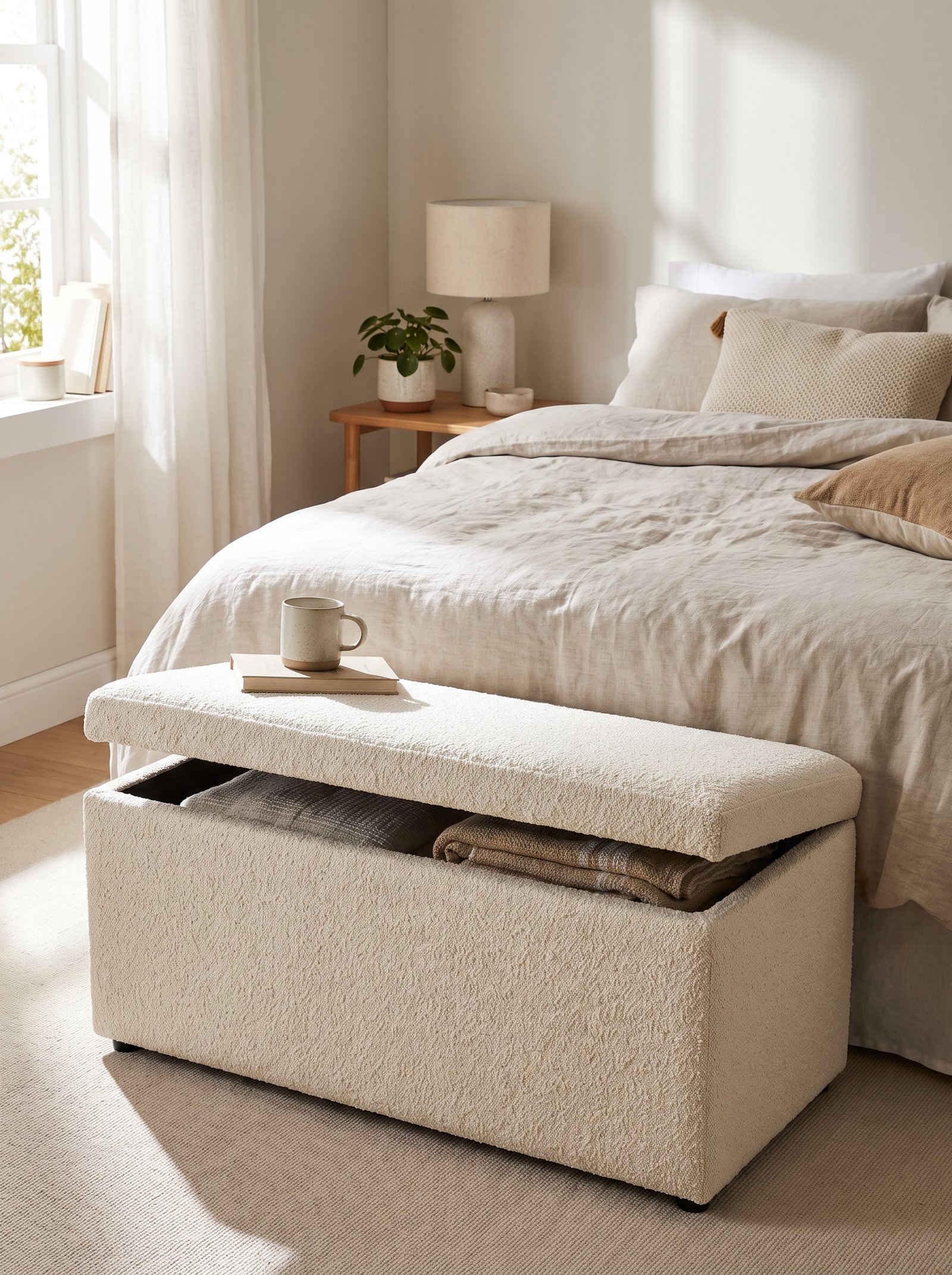 Put a bench at the foot of the bed