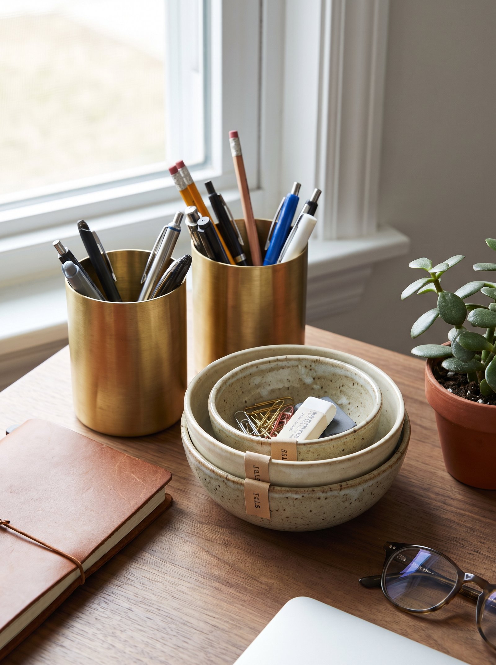 Store supplies in matched containers