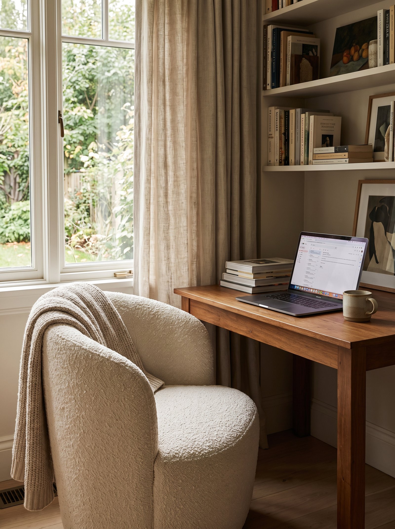 Add a comfortable secondary chair for reading