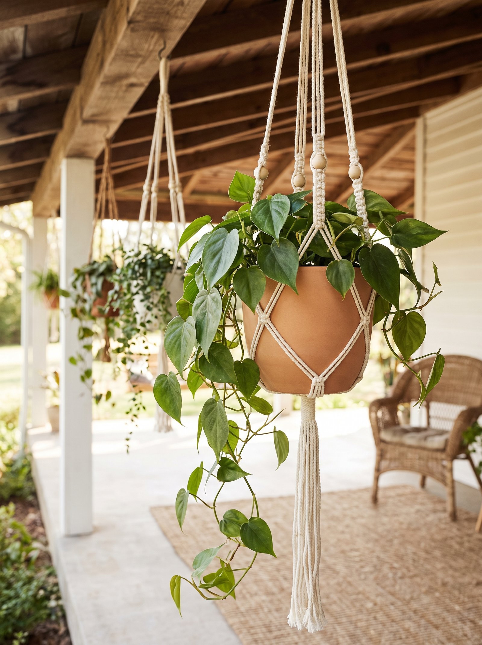 Add a hanging plant or two