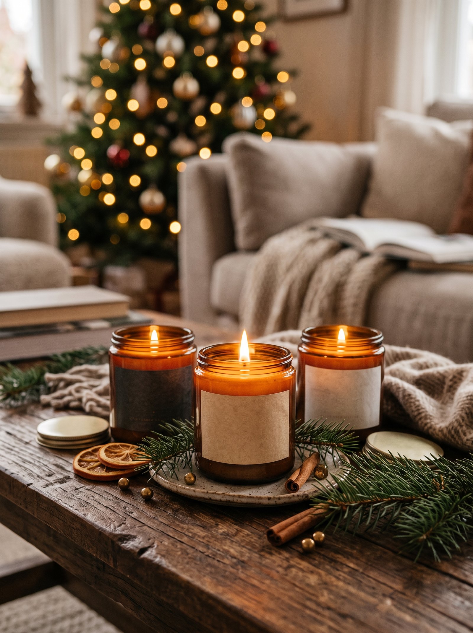Add a small warm-scented candle collection