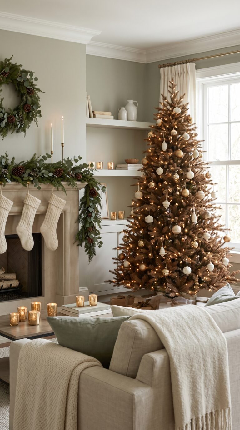 15 Christmas Living Room Ideas That Skip the Red-and-Green Cliche