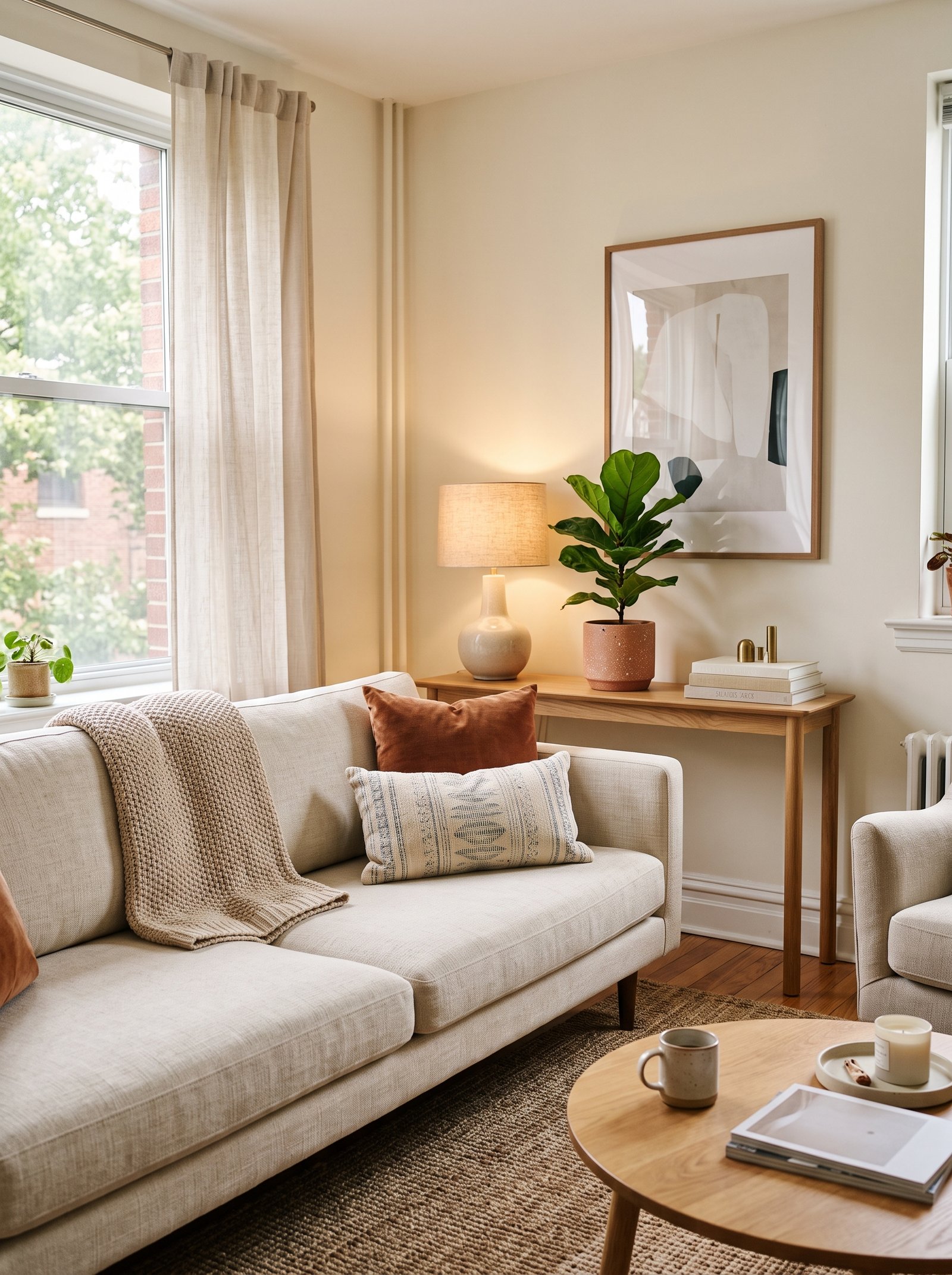 Float the sofa away from the wall