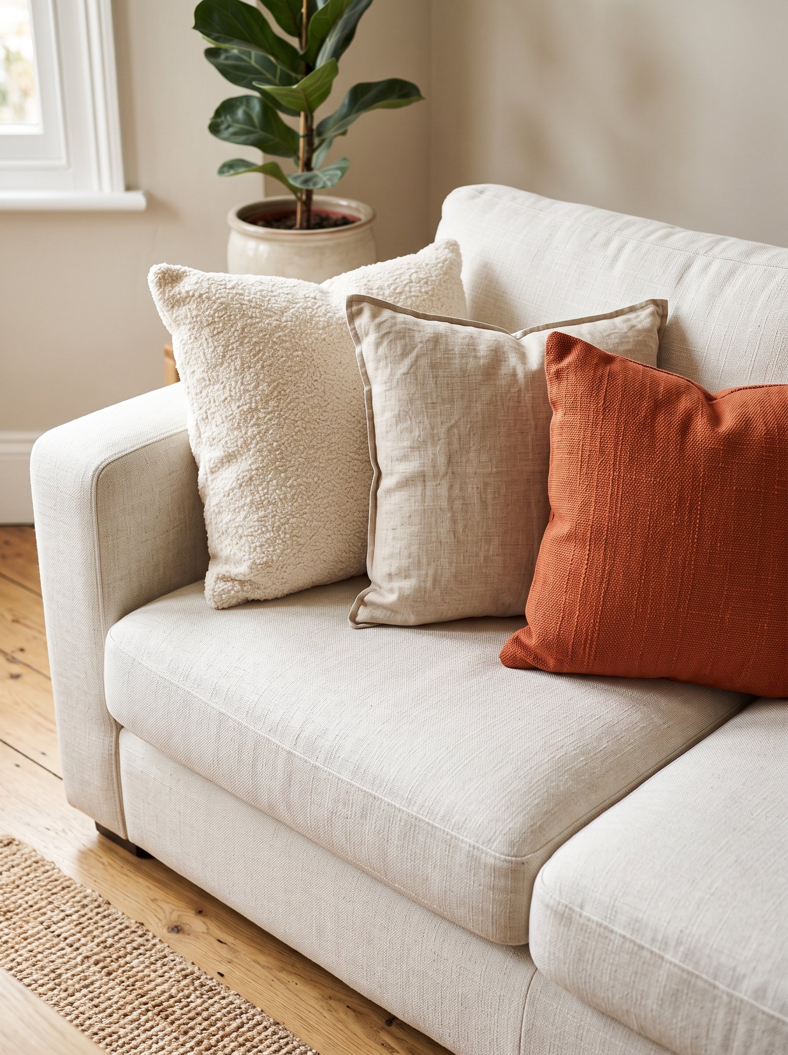 Add layered textural pillows