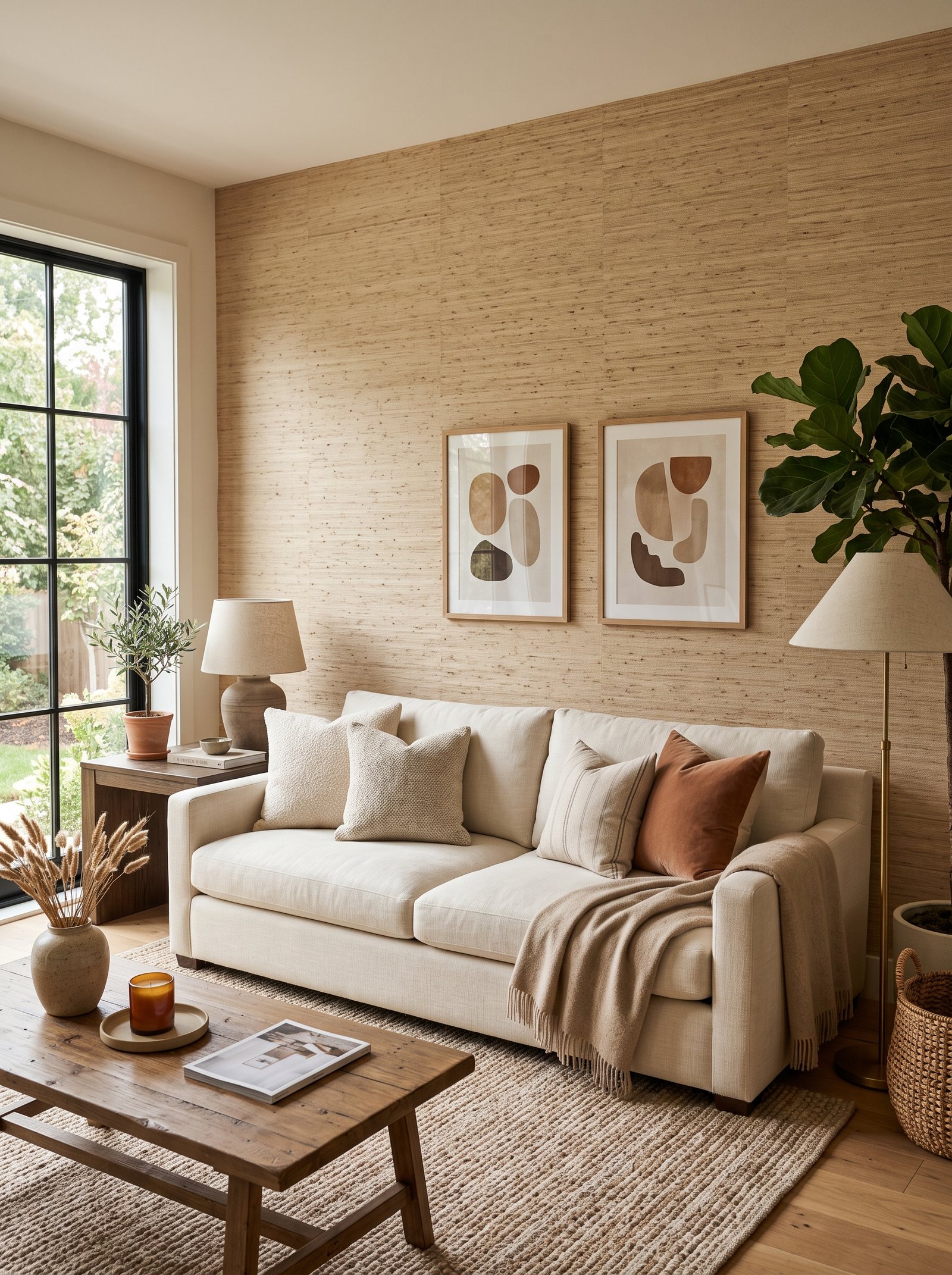 Grasscloth for the living room