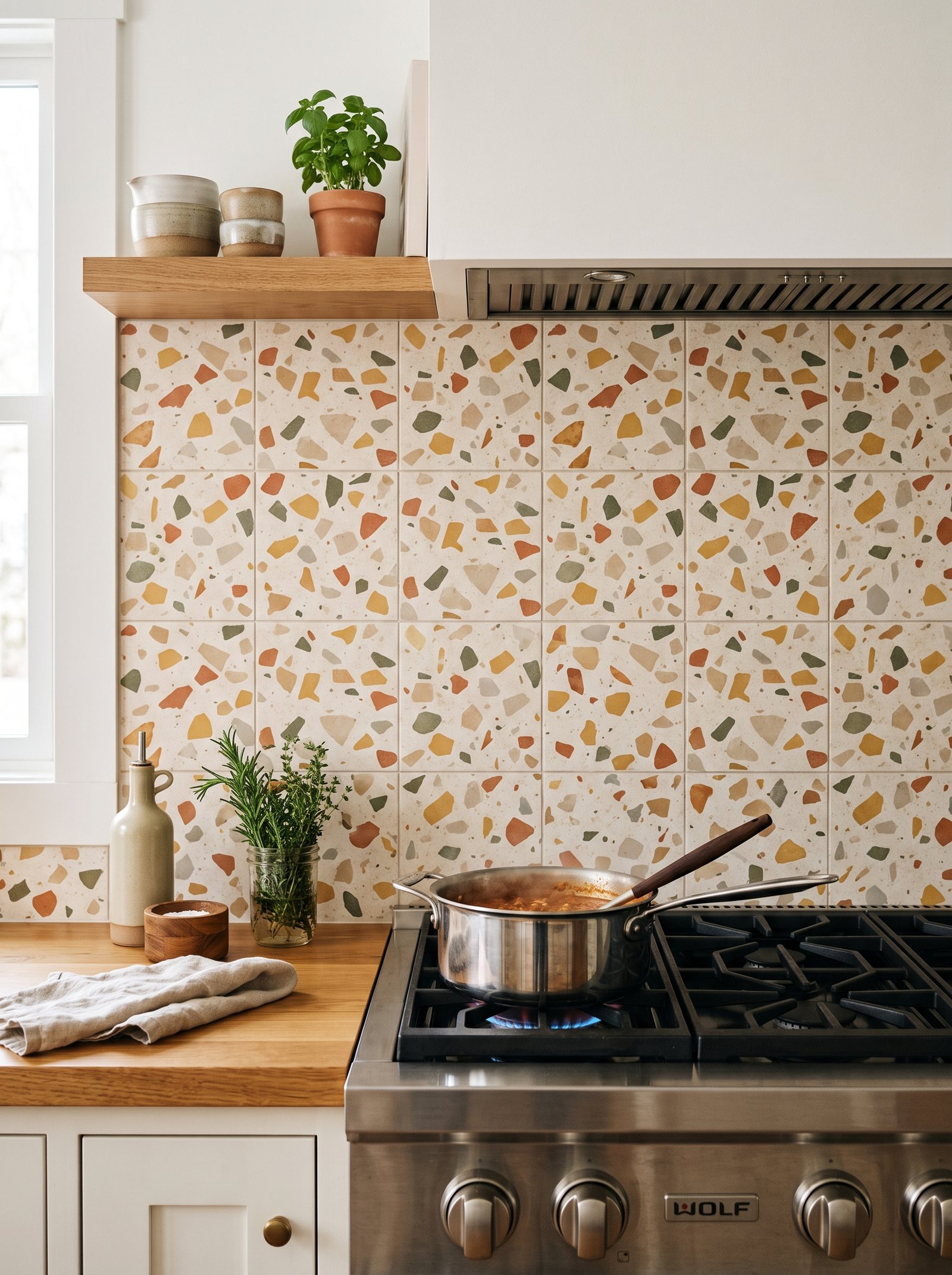 Terrazzo pattern for the modern kitchen backsplash