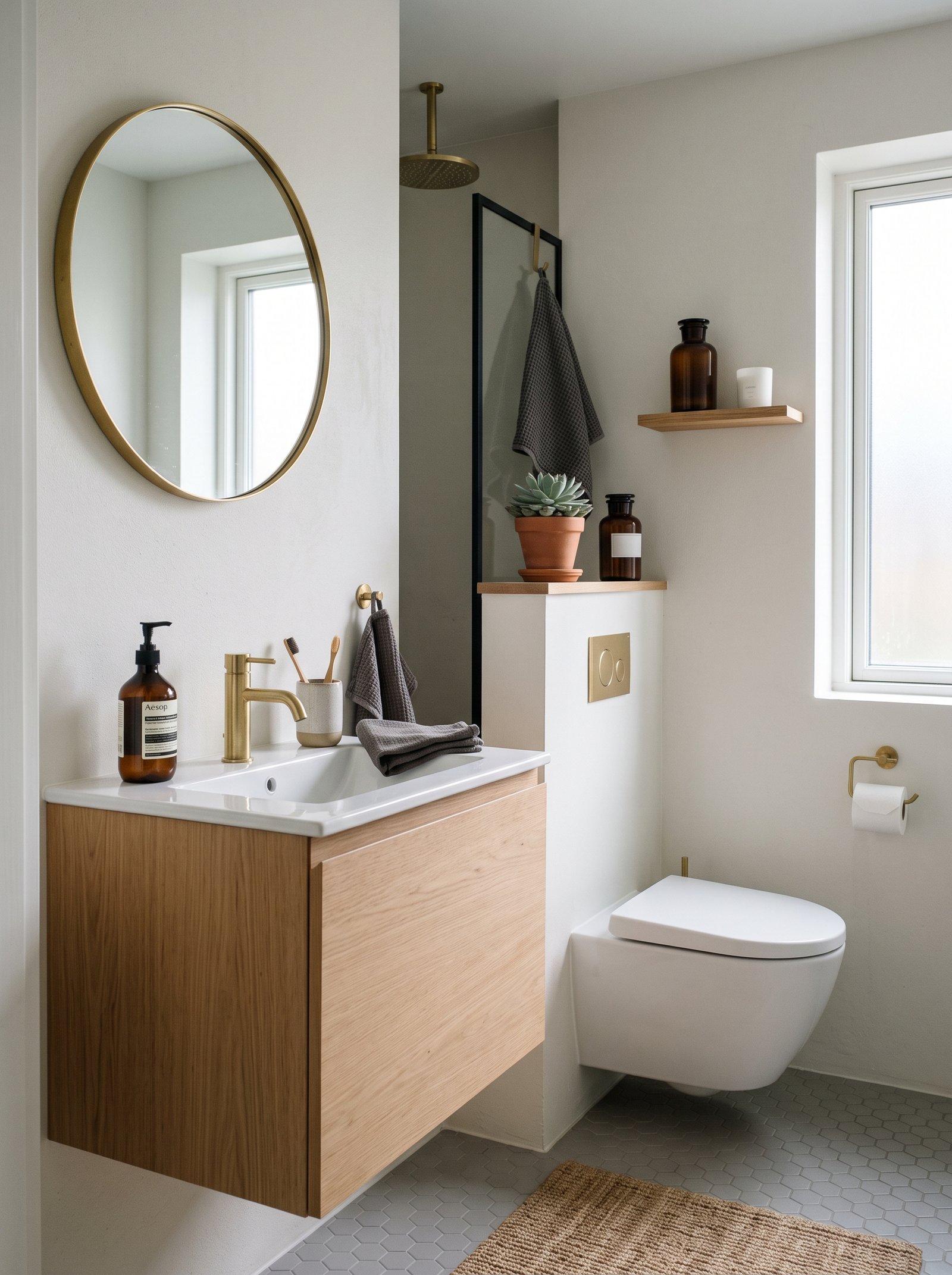 Ruthlessly edit what stays in the bathroom