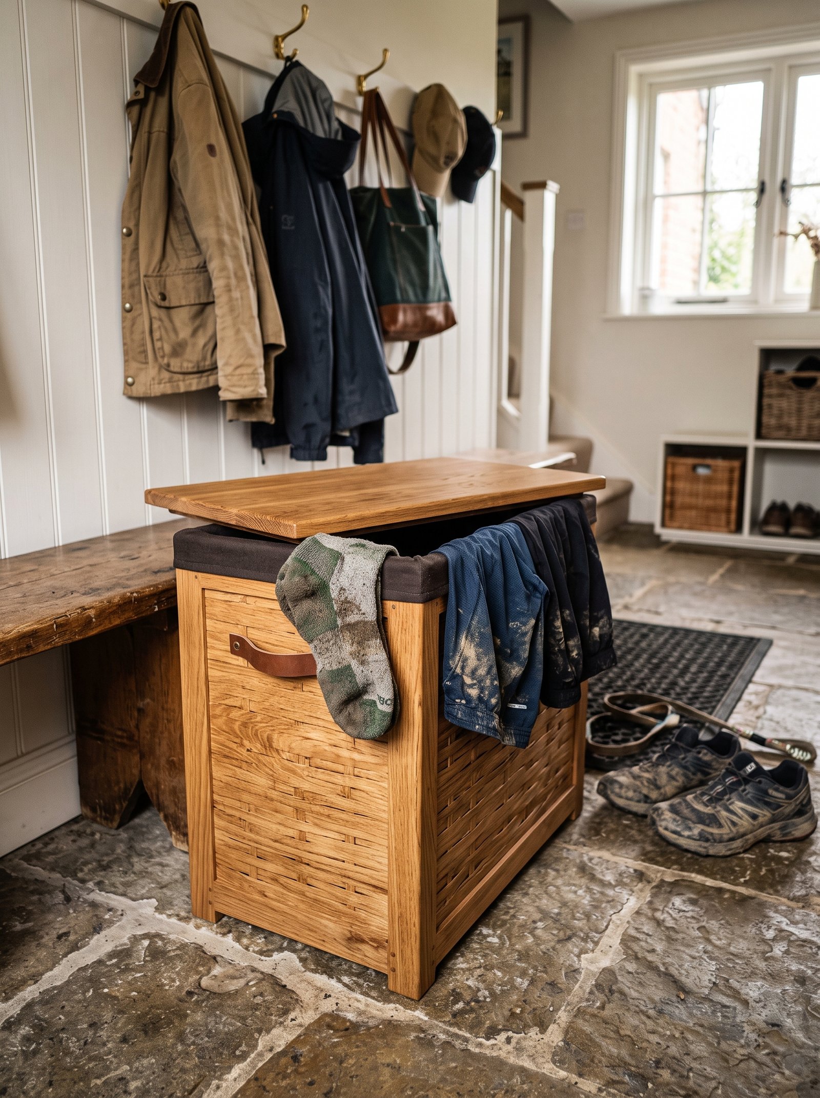Add a small laundry sorting basket