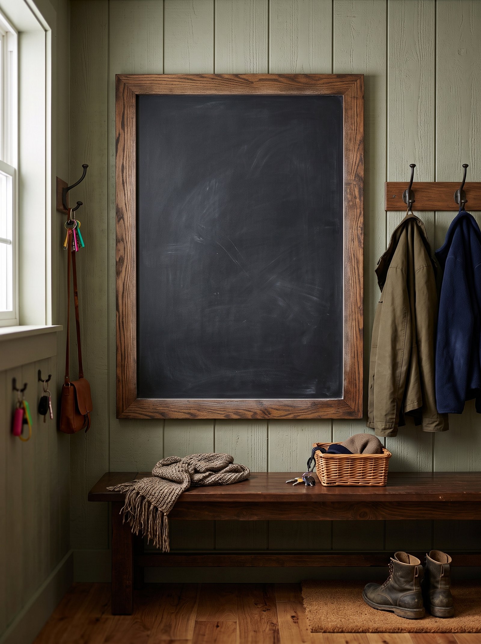 Add a small chalkboard or whiteboard for messages