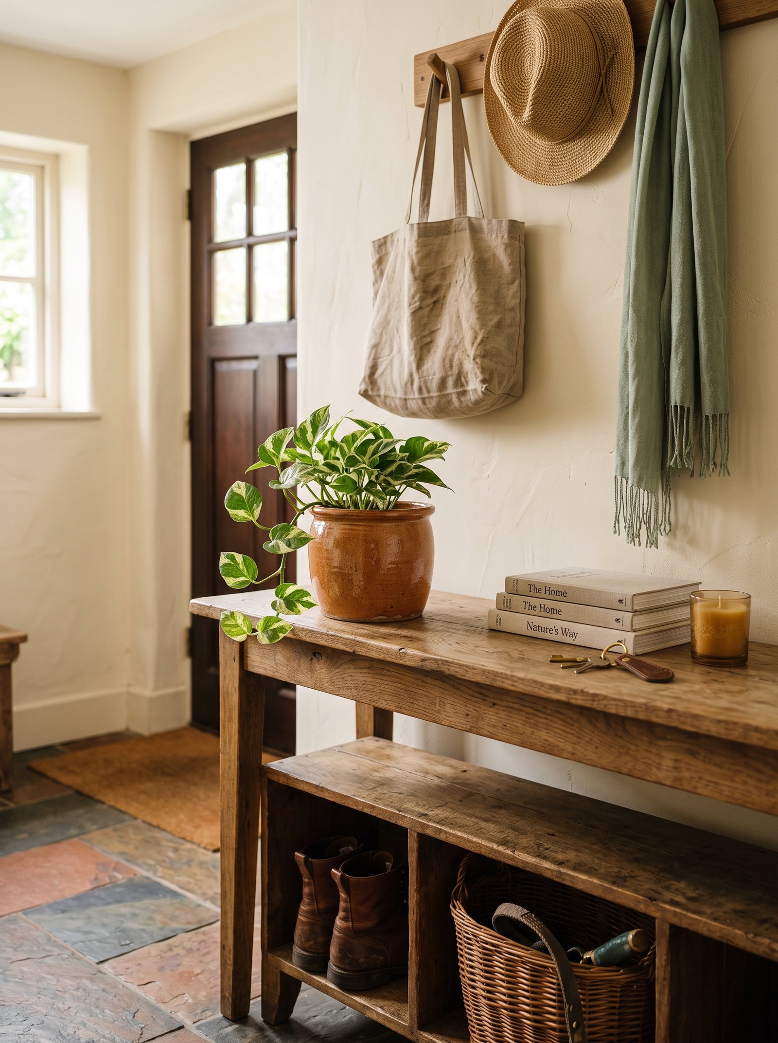 Add a small plant for organic softness