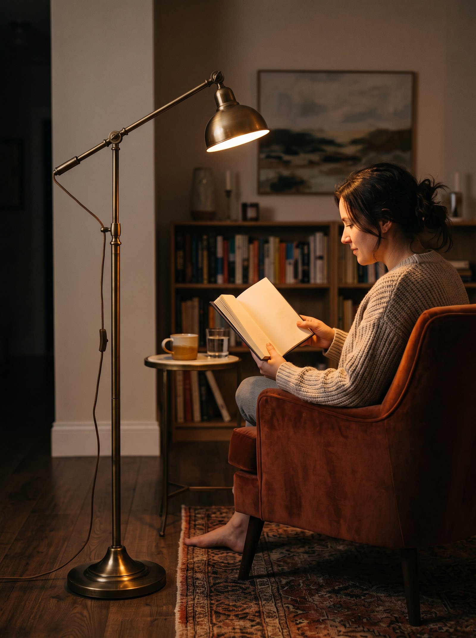 Add a warm-bulb floor or table lamp