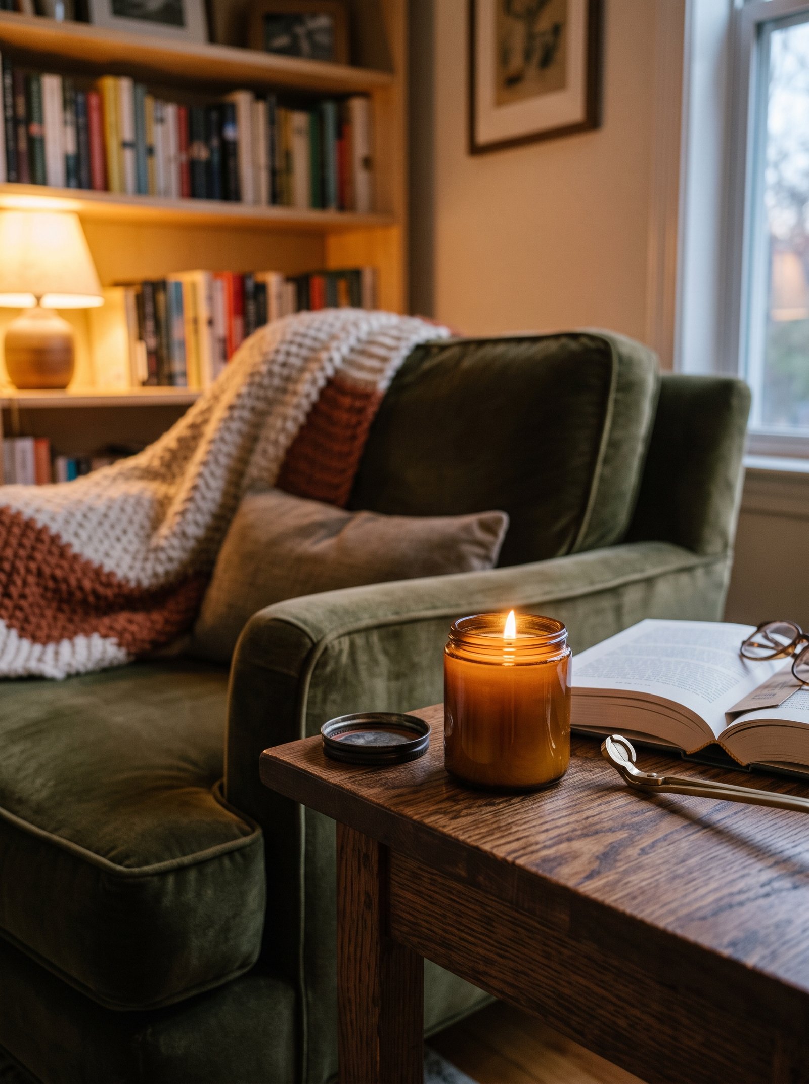 Add a warm-scented candle