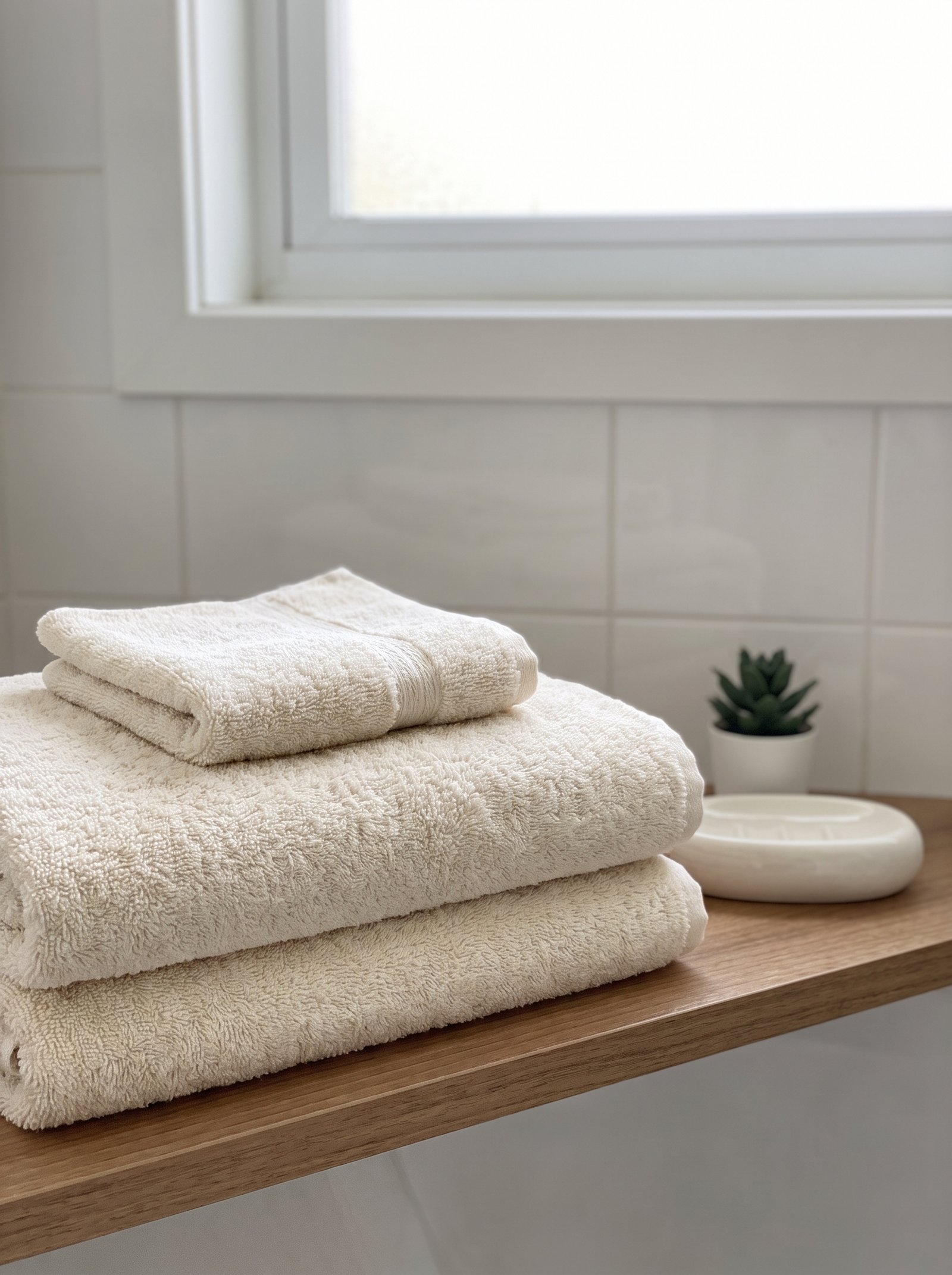 Replace mismatched towels with matching cream set
