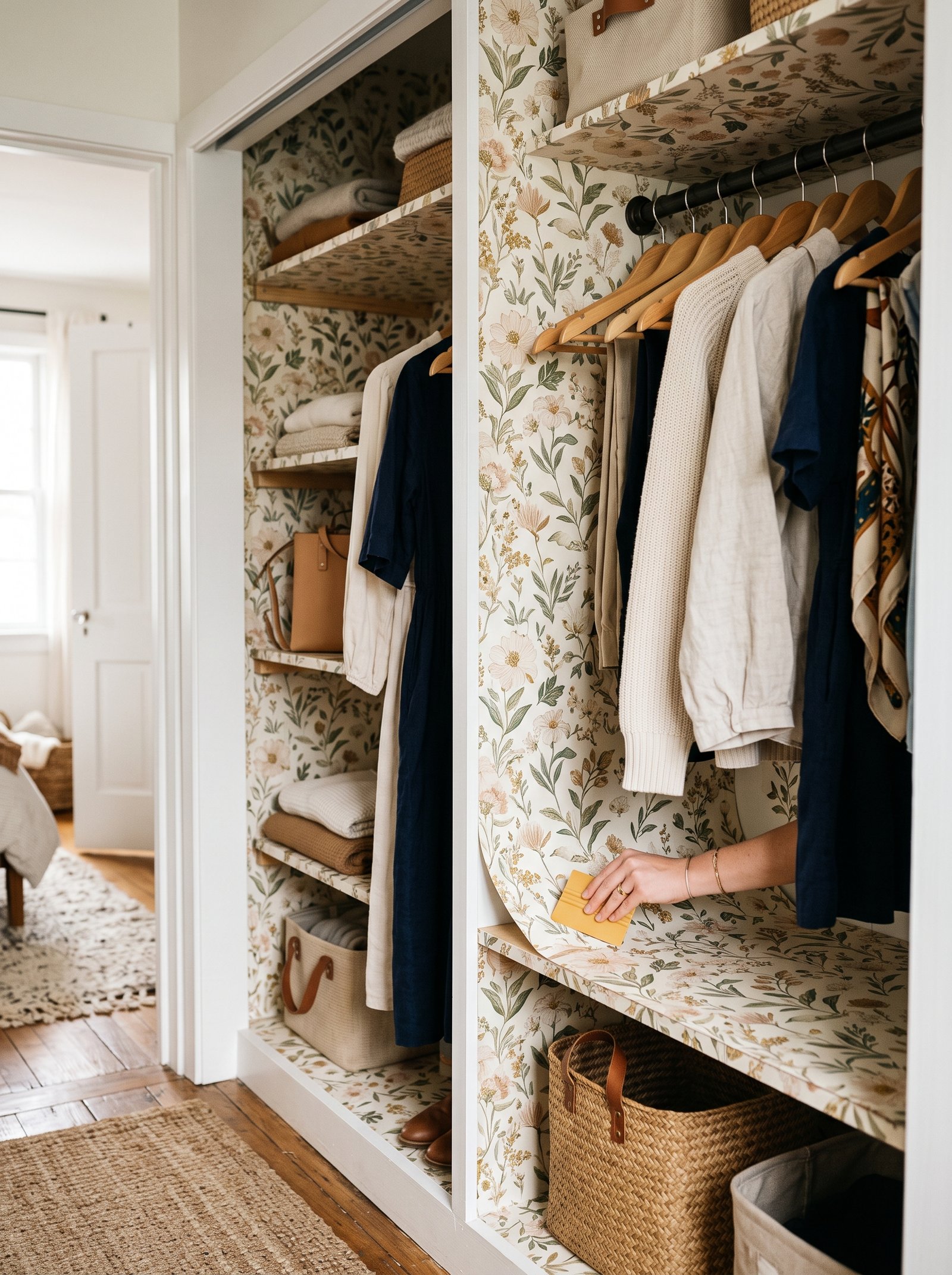 Surprise pattern inside a closet