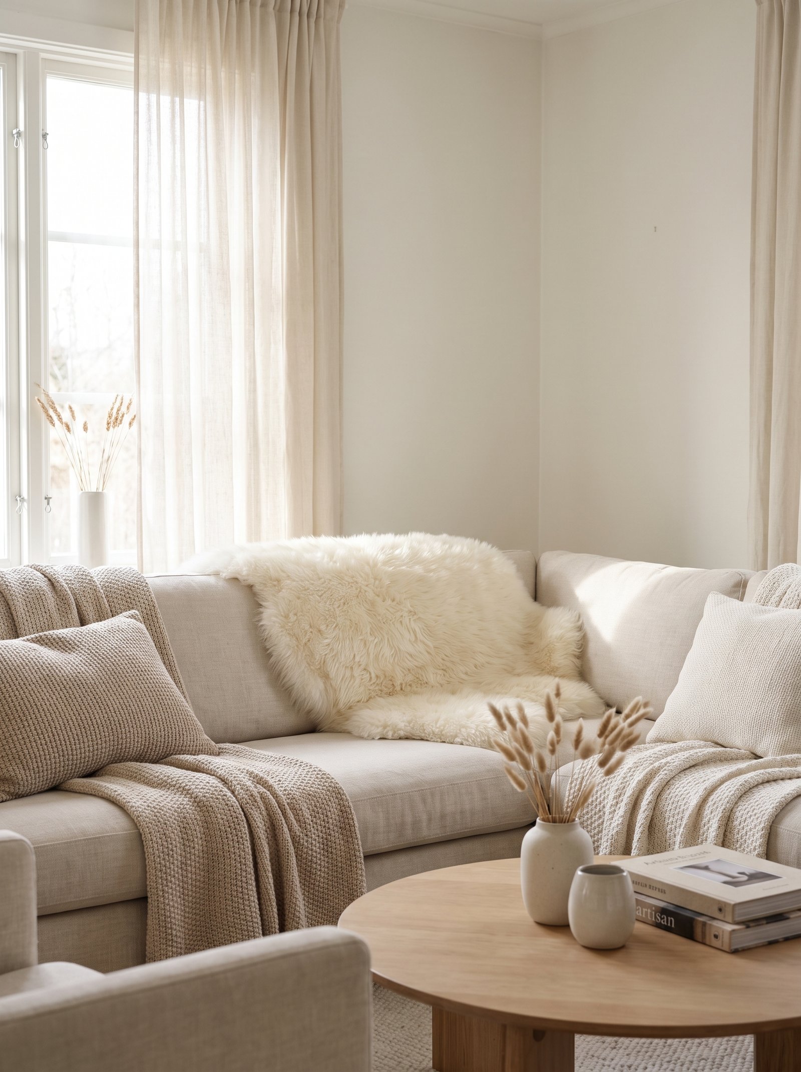 Add a sheepskin on the chair