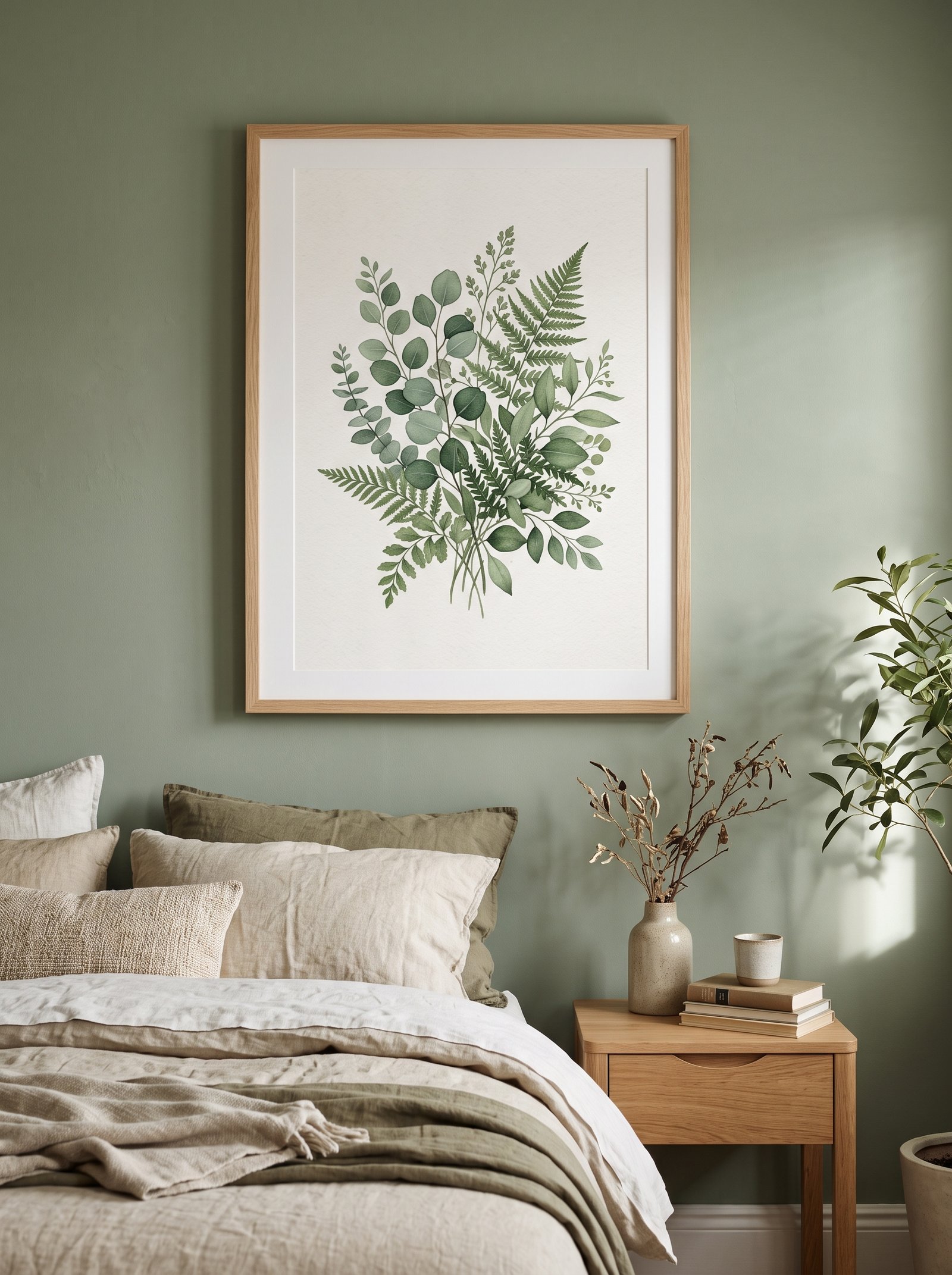 Hang botanical art prints