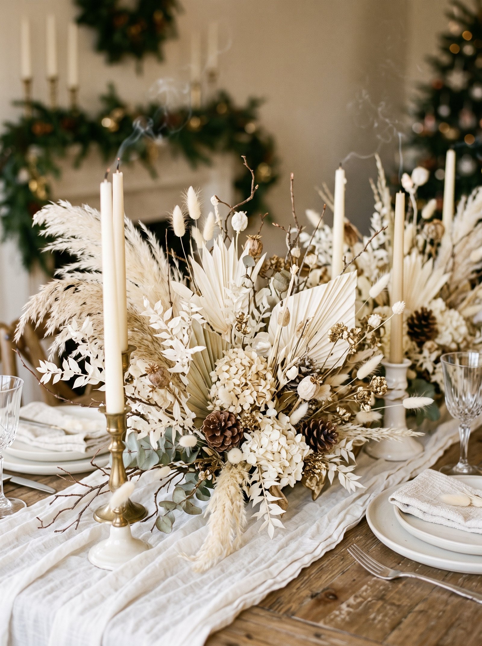 Build a dried floral centerpiece
