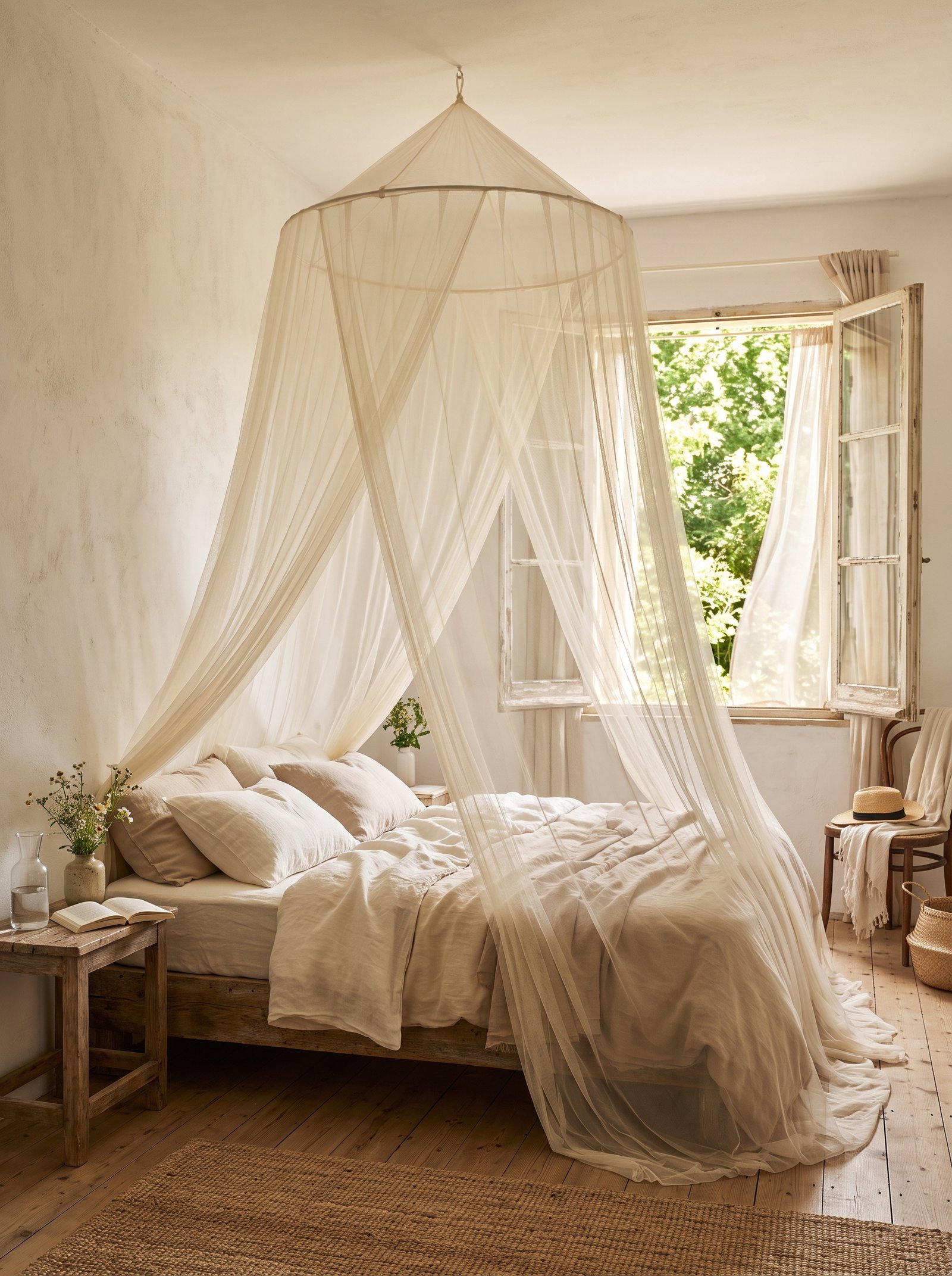 Hang a mosquito net canopy