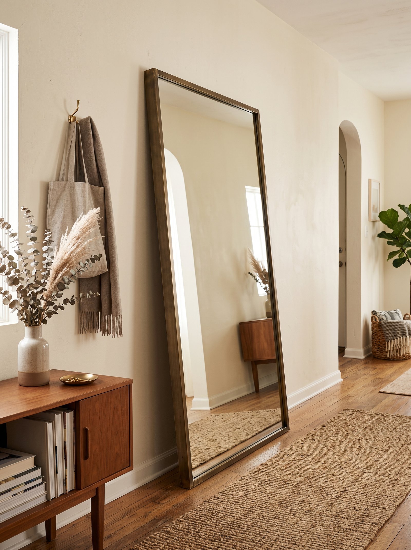 Lean a full-length floor mirror