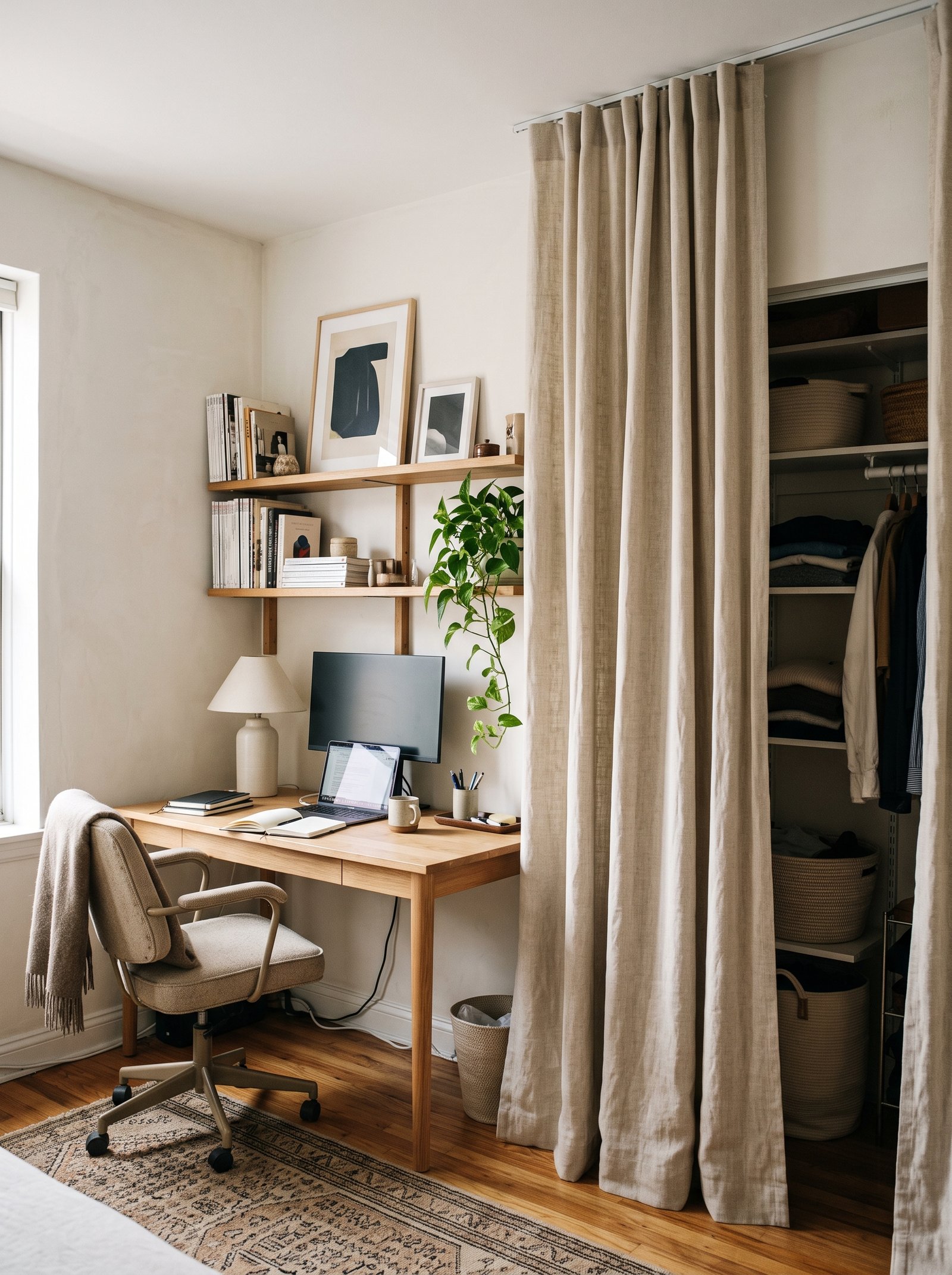 Convert a closet into a home office