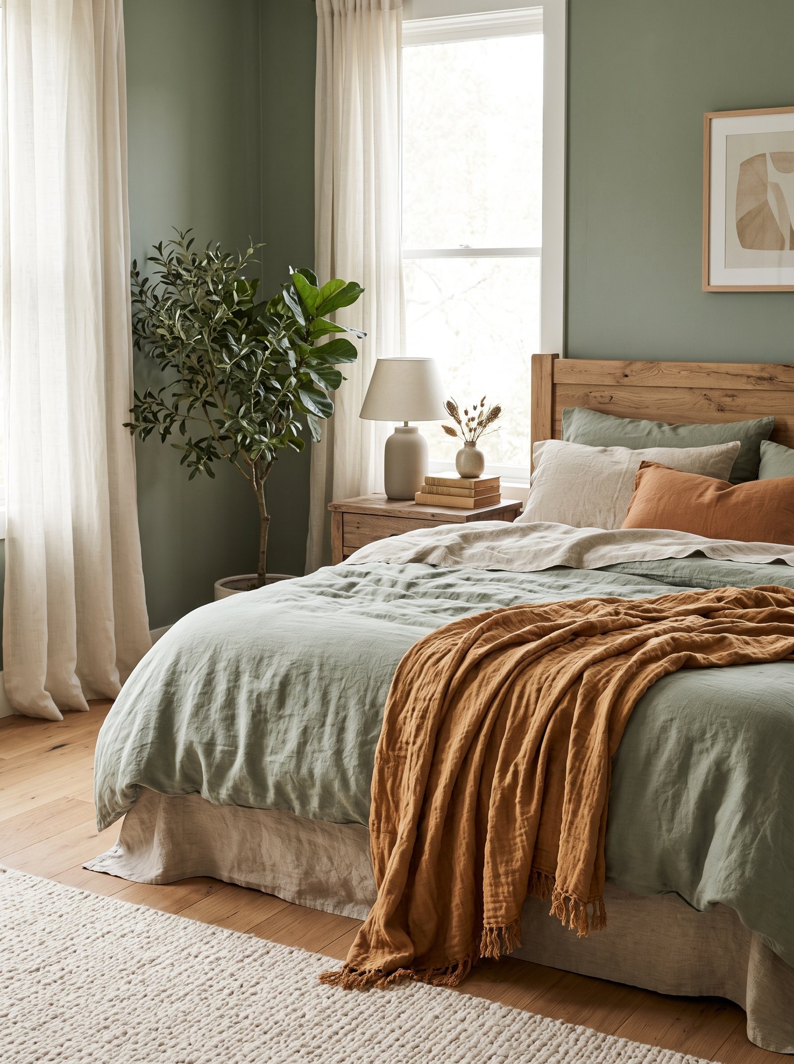 Drape a warm linen throw
