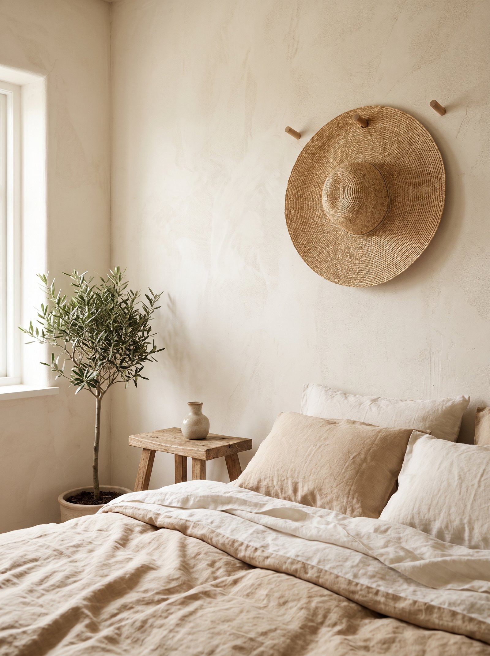 Display a sun hat on the wall