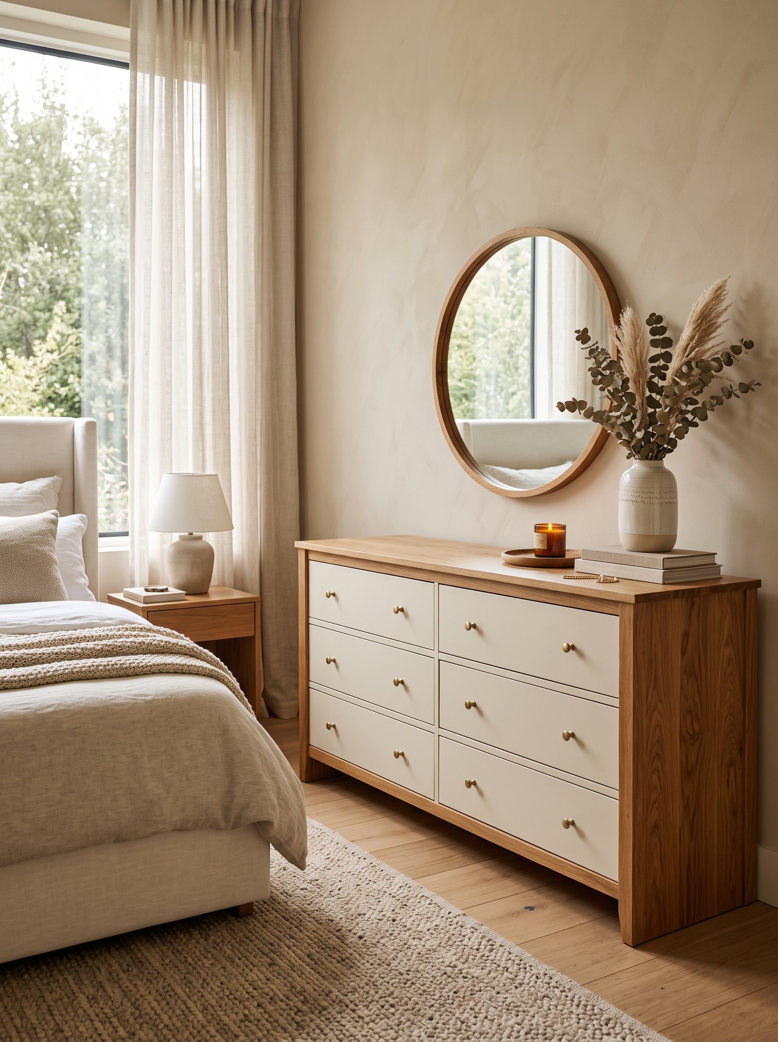 Choose a warm wood dresser