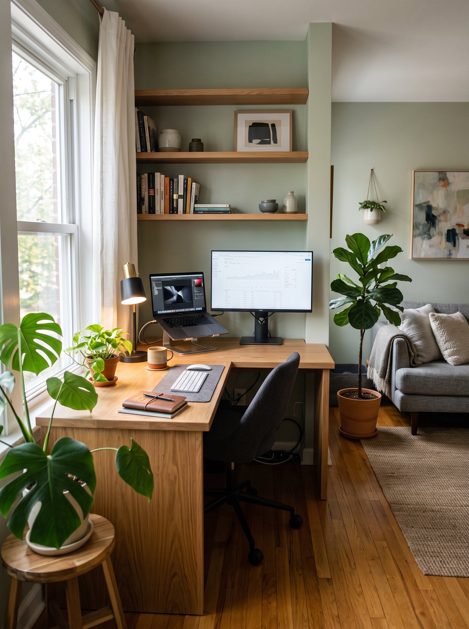 Add a desk corner to double as office