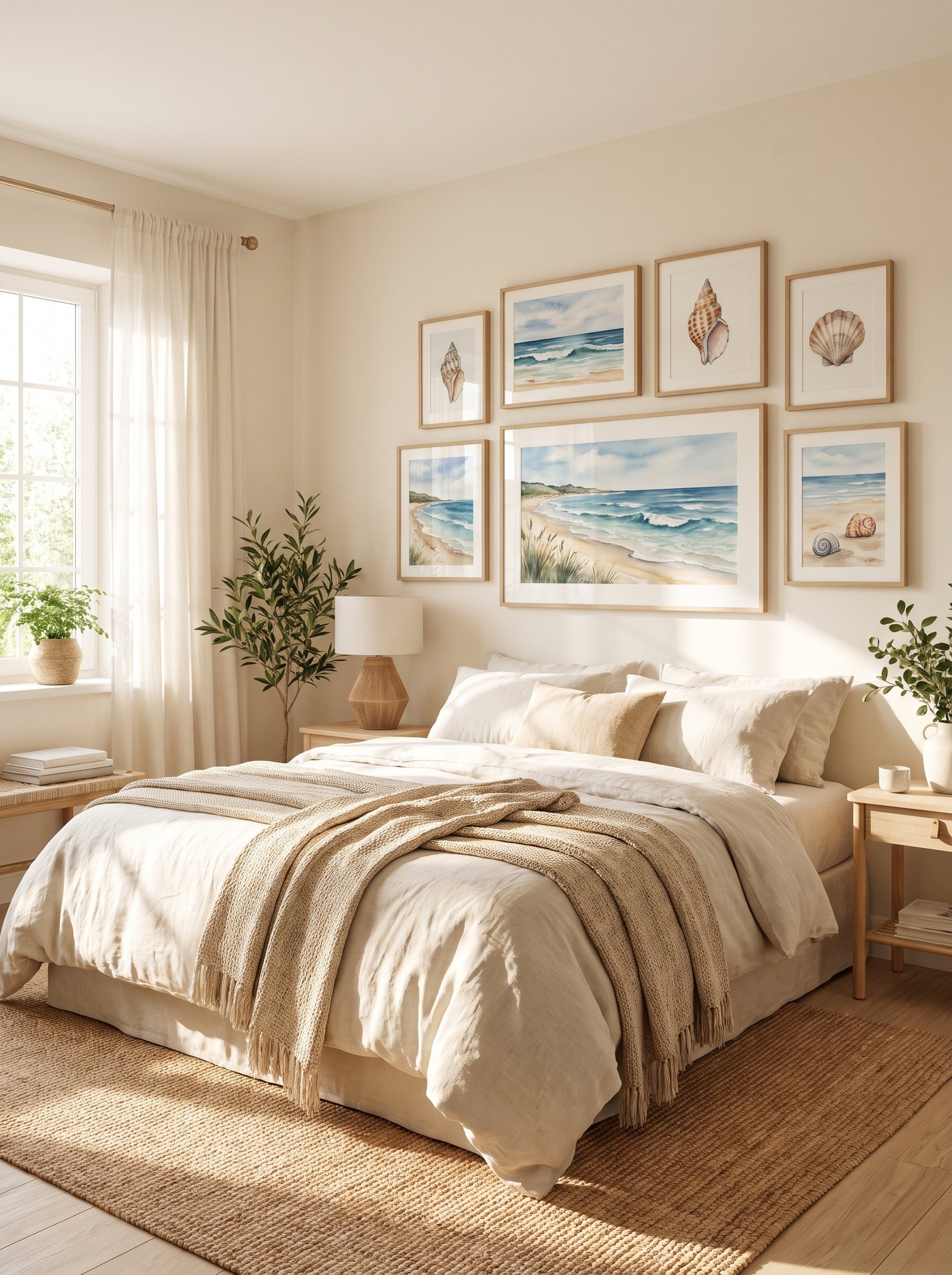Hang coastal watercolor art