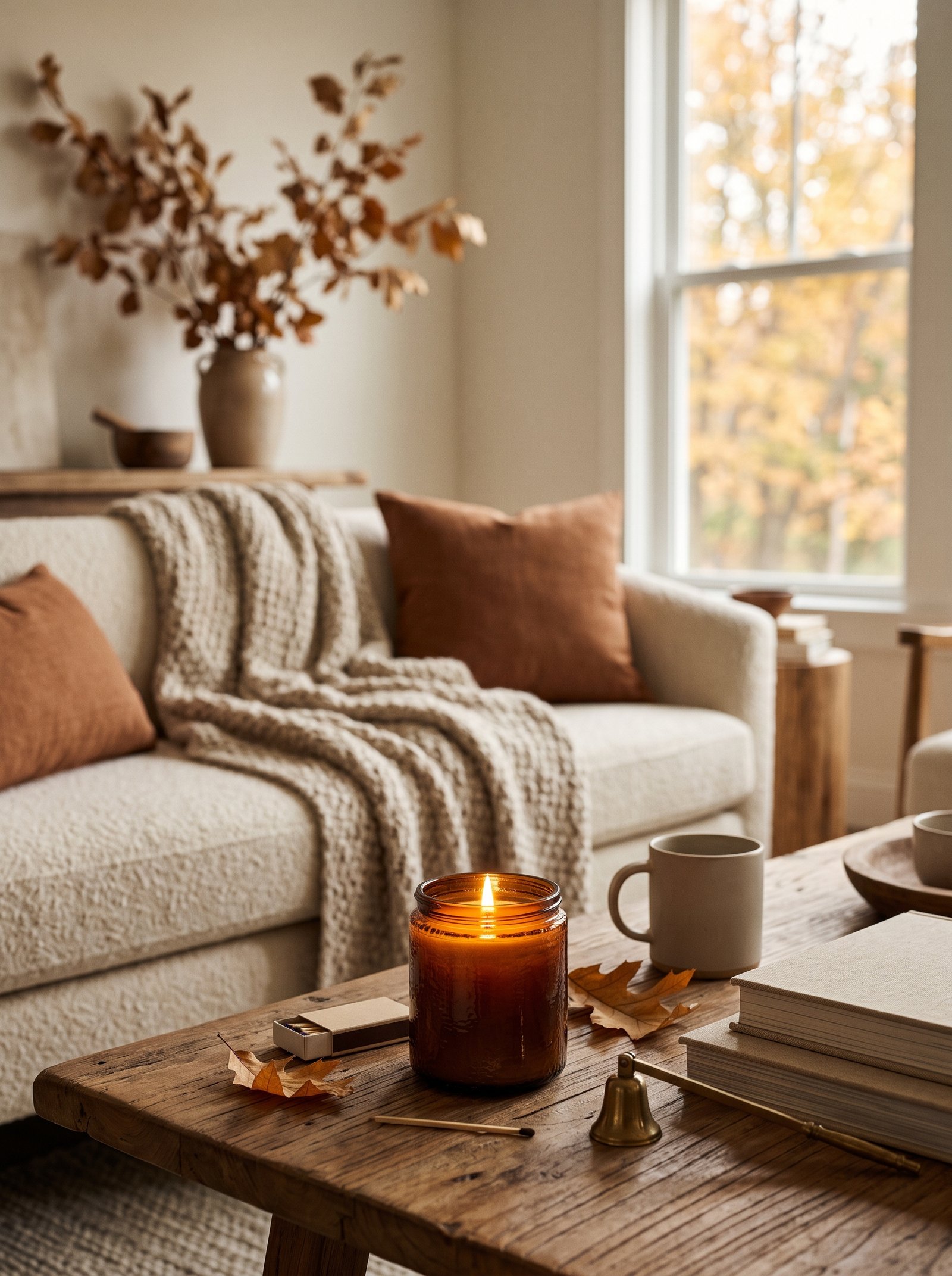 Burn a cedar scented candle