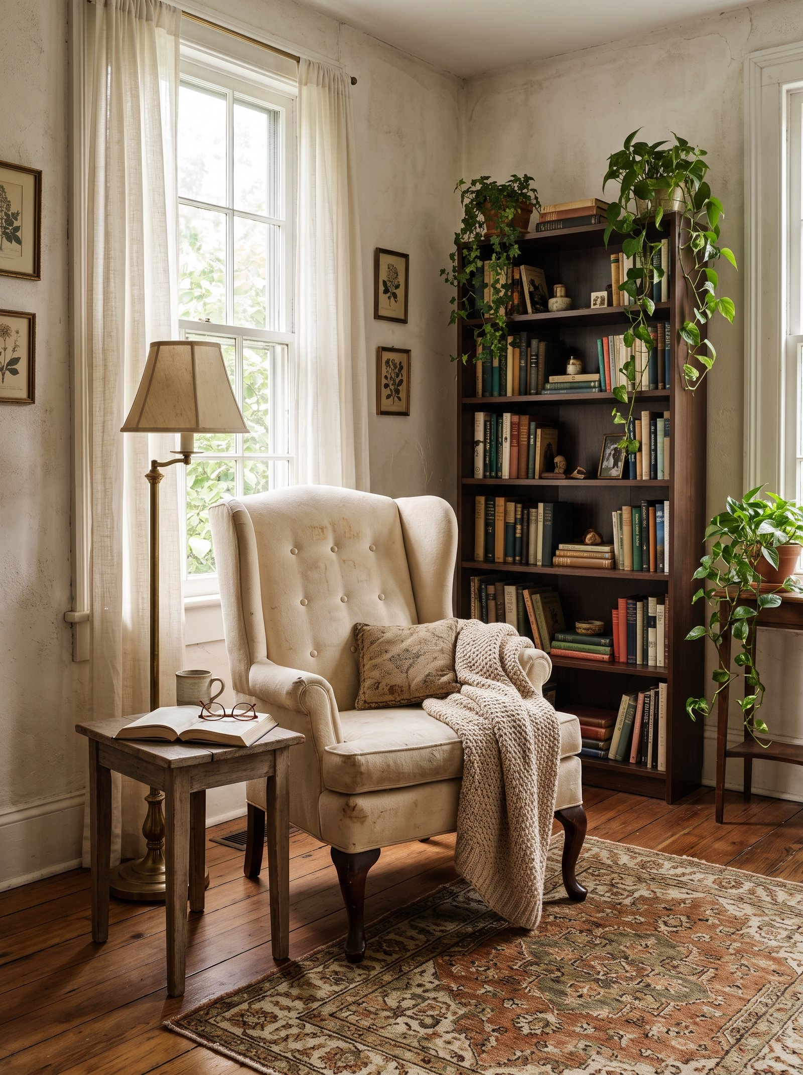 Choose a vintage wingback chair