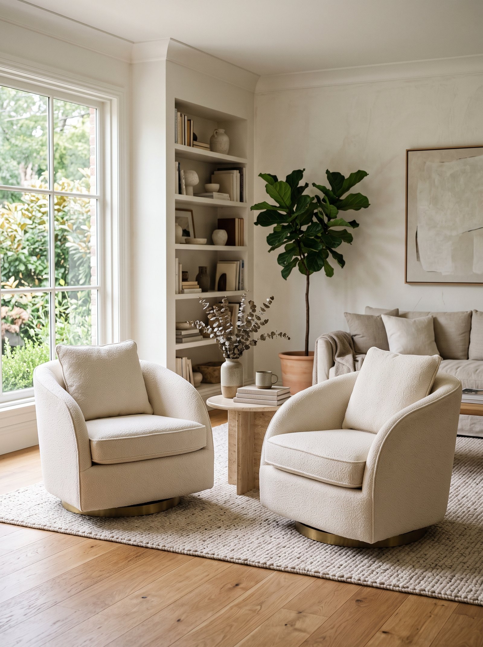 Pair of matching swivel chairs