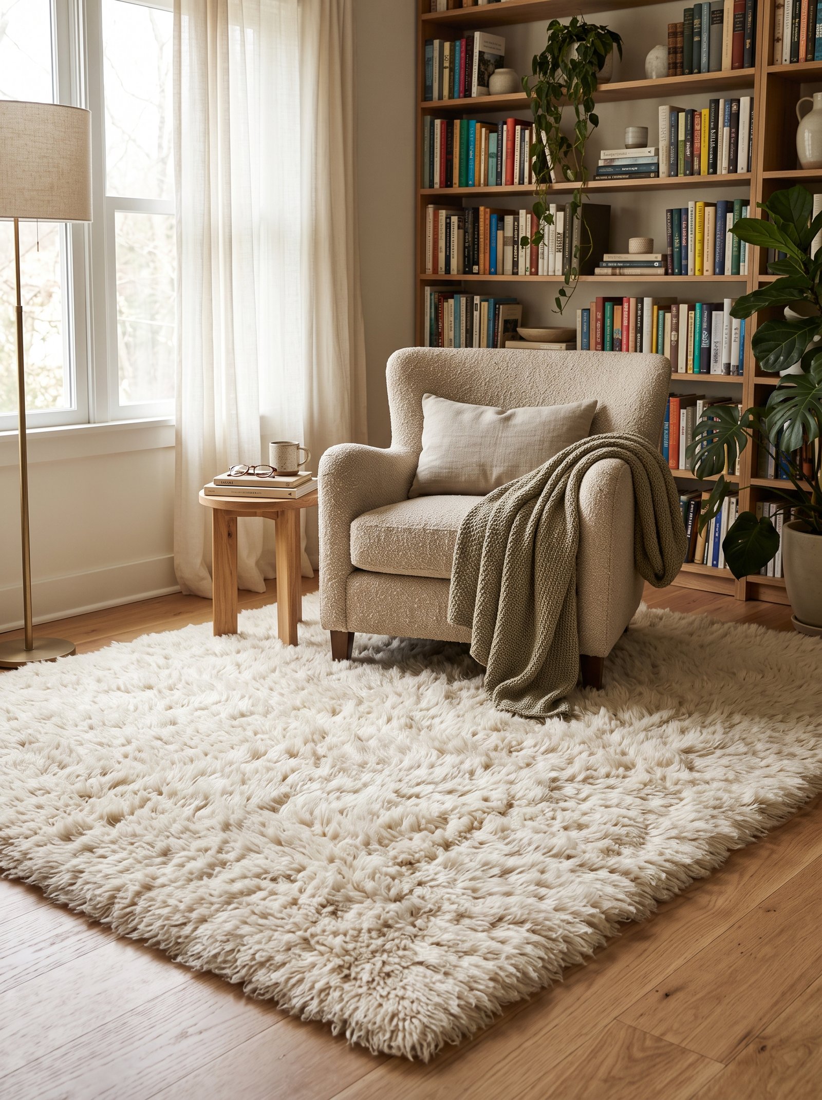 Lay a soft rug under the chair