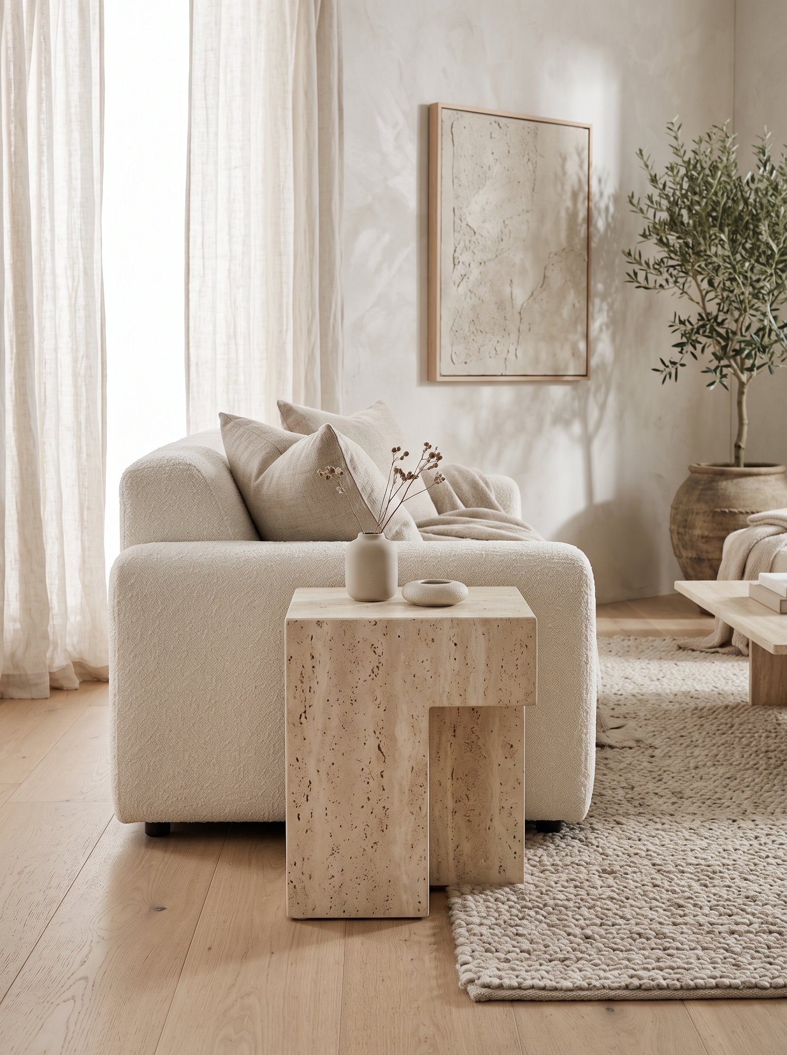 Add a stone side table