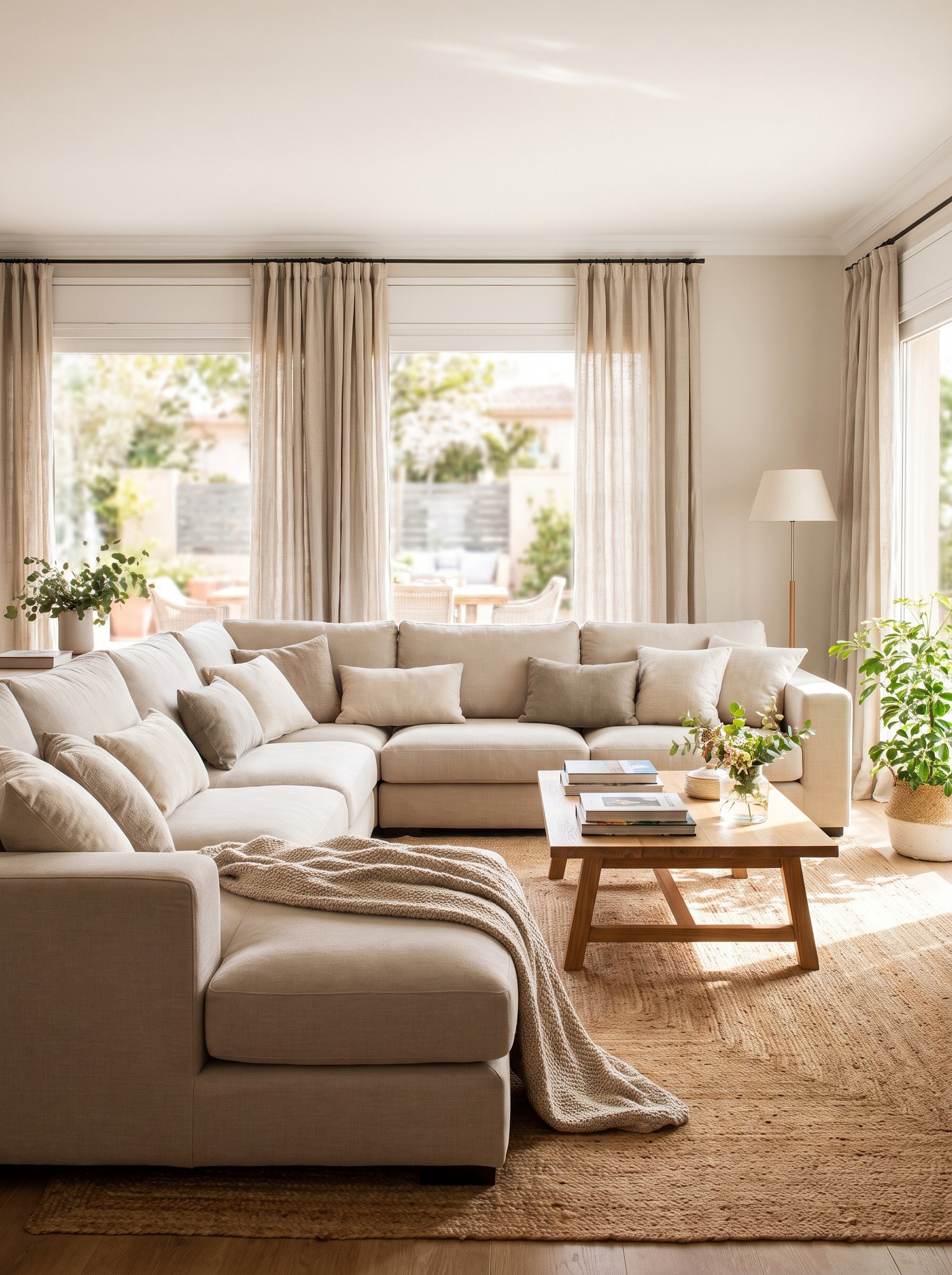 The L-shape sectional for a square room