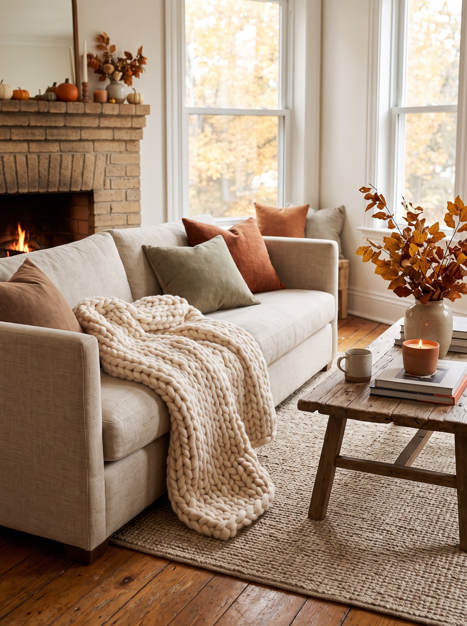 Switch to a chunky knit throw