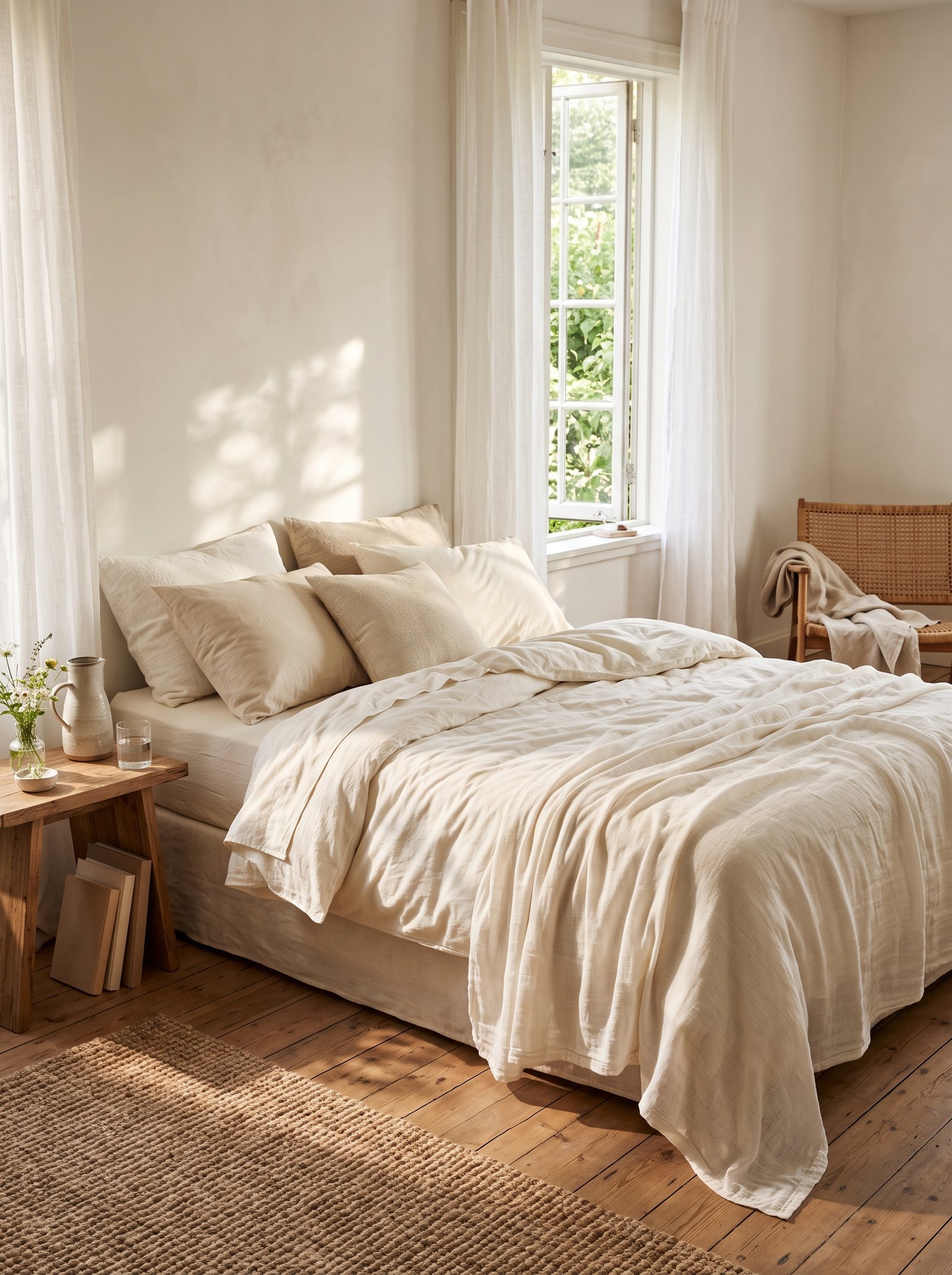 Switch to lightweight cotton bedding