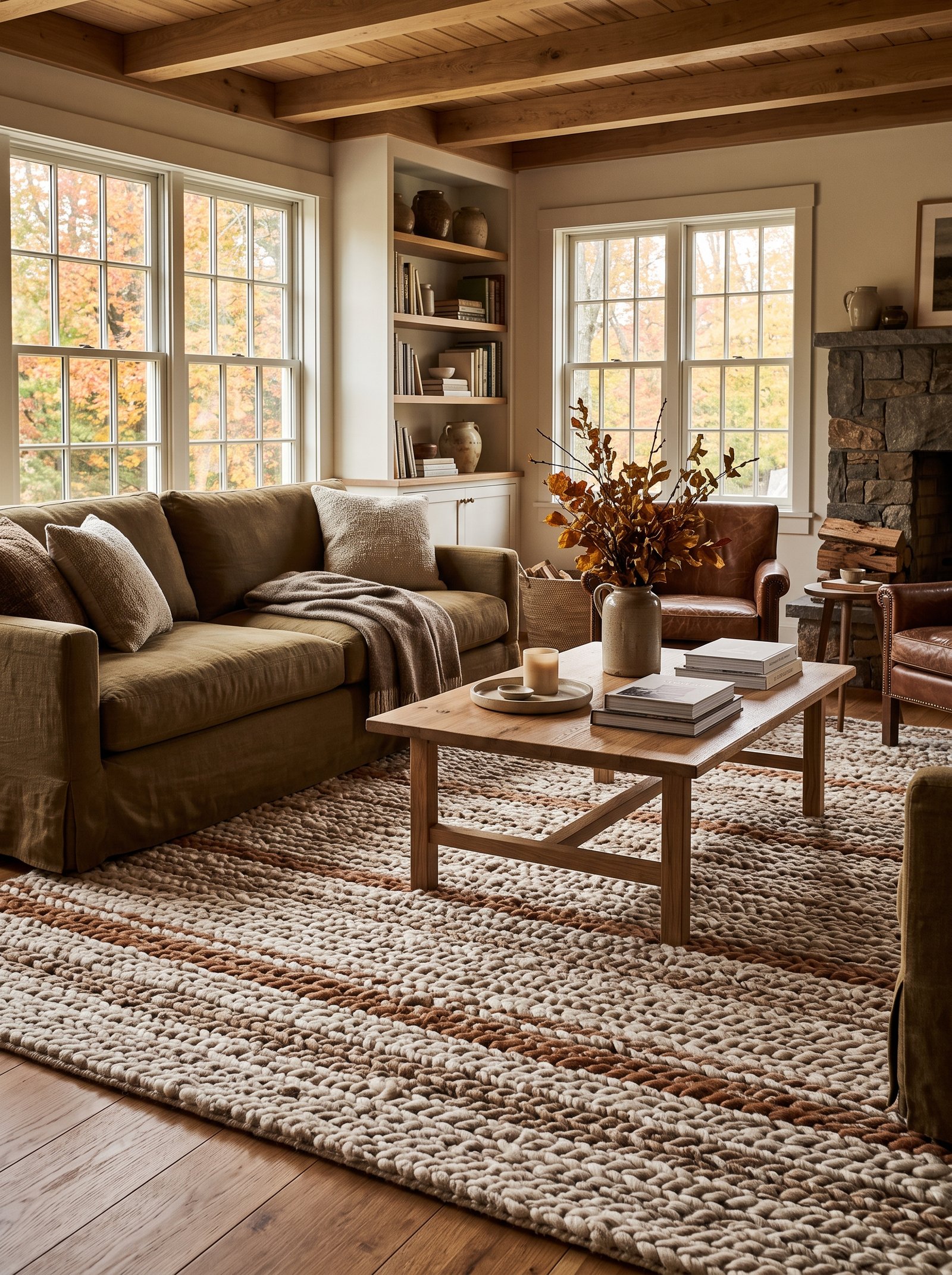 Swap the summer rug for a heavier wool