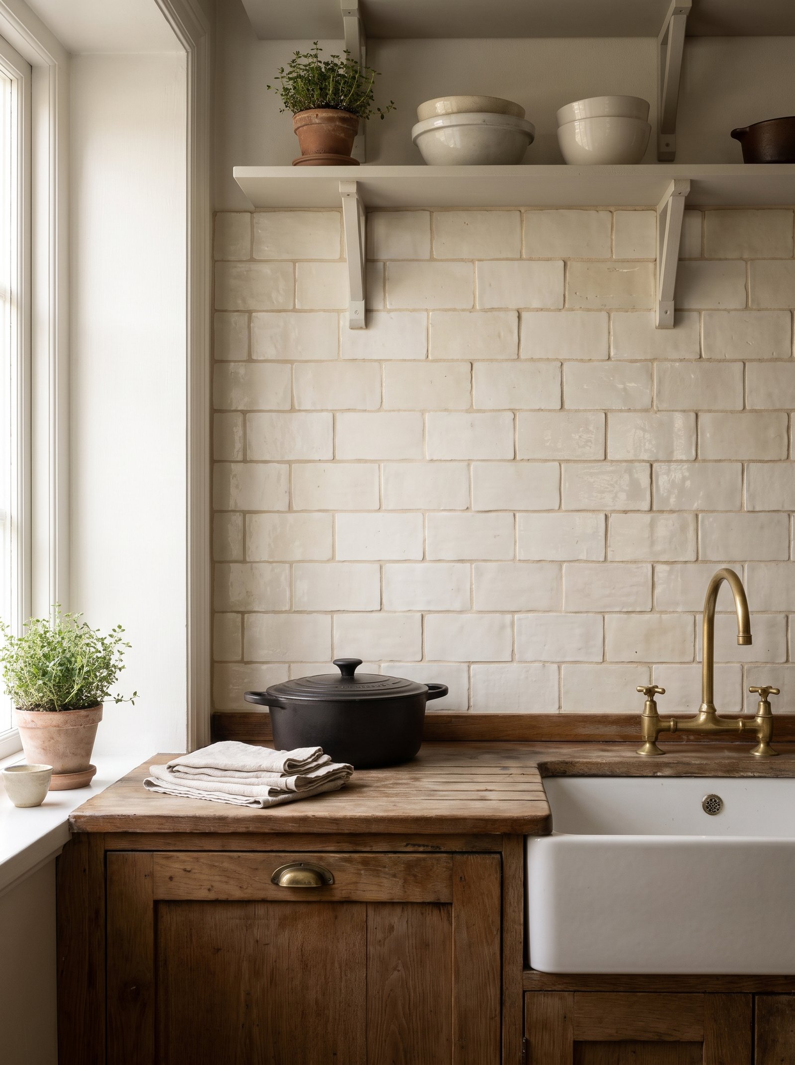 Add a classic subway tile backsplash