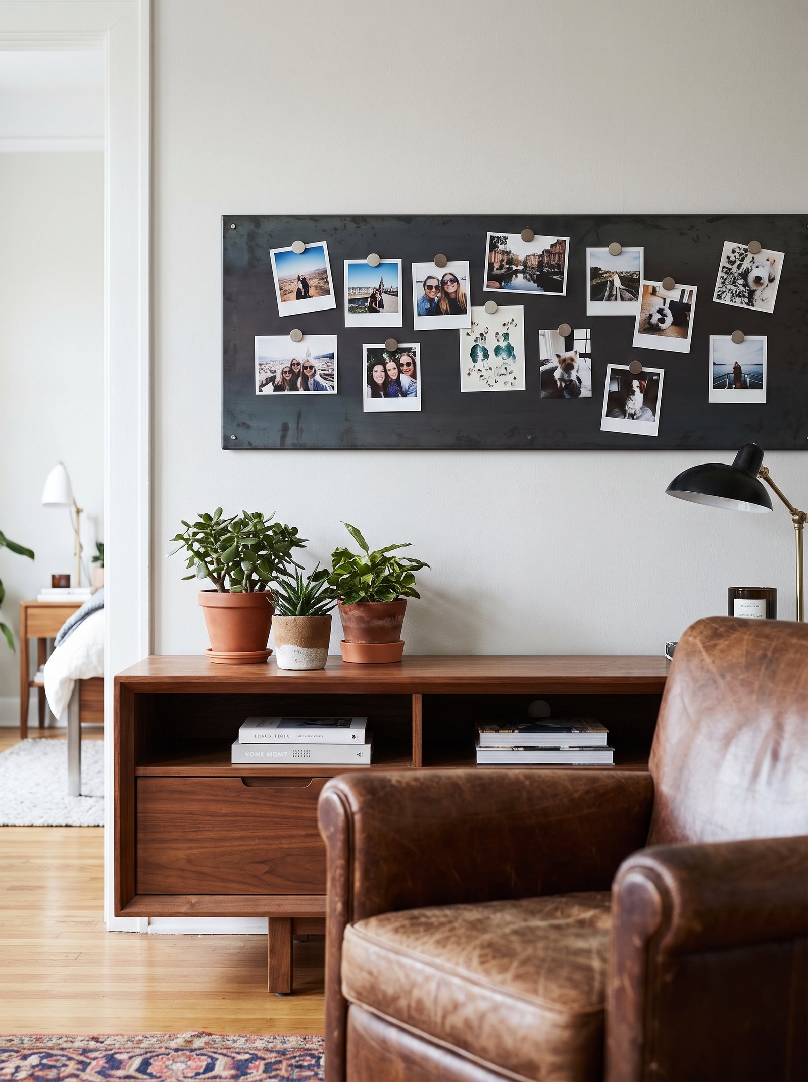 Create a magnetic photo wall