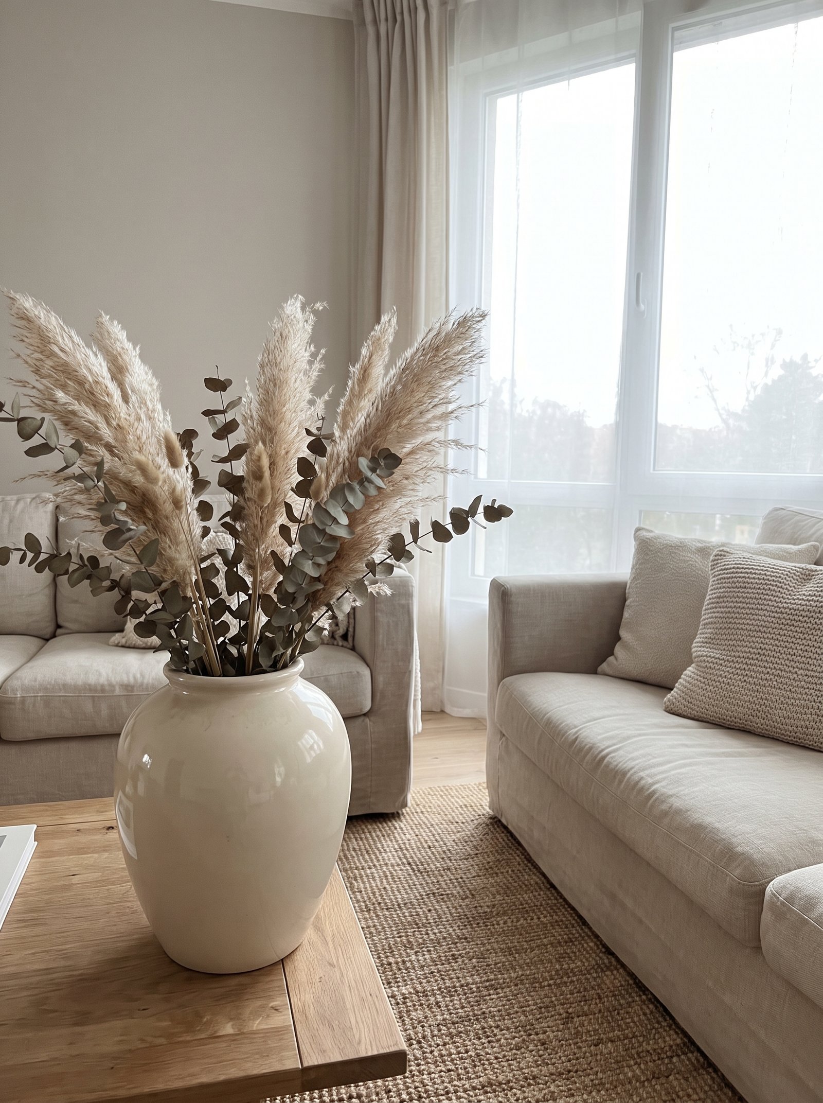 Fill a vase with dried floral stems