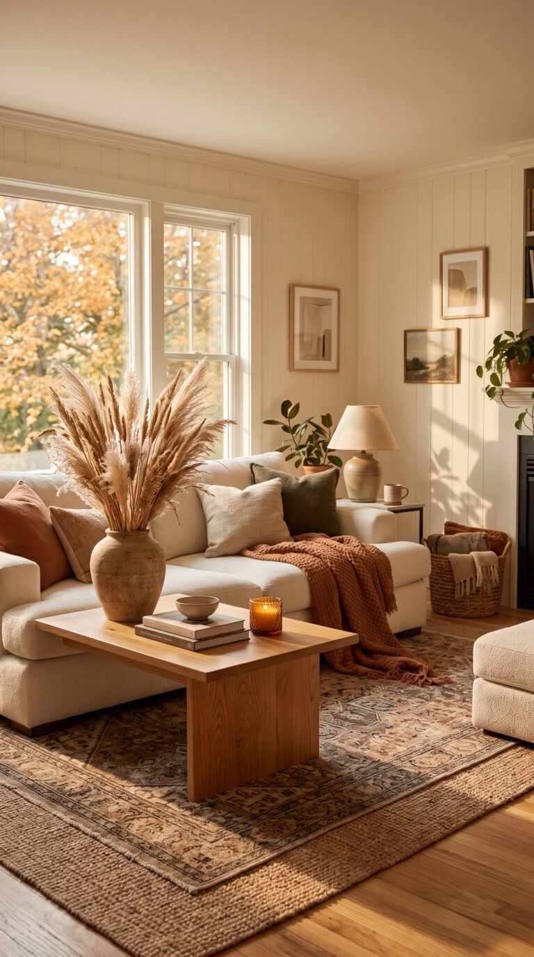 25 Cozy Fall Living Room Ideas That Are Not All Orange